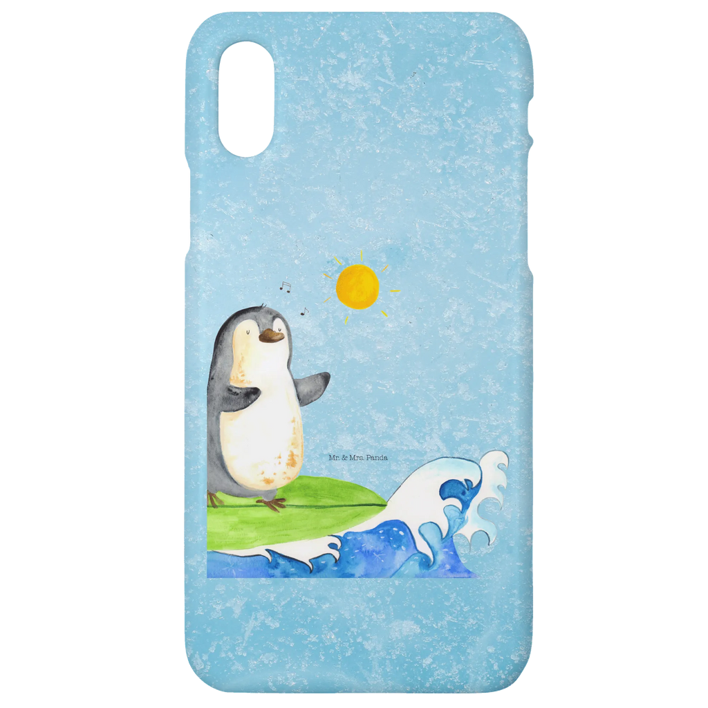 Handyhülle Pinguin Surfer Handyhülle, Handycover, Cover, Handy, Hülle, Iphone 10, Iphone X, Pinguin, Pinguine, surfen, Surfer, Hawaii, Urlaub, Wellen, Wellen reiten, Portugal