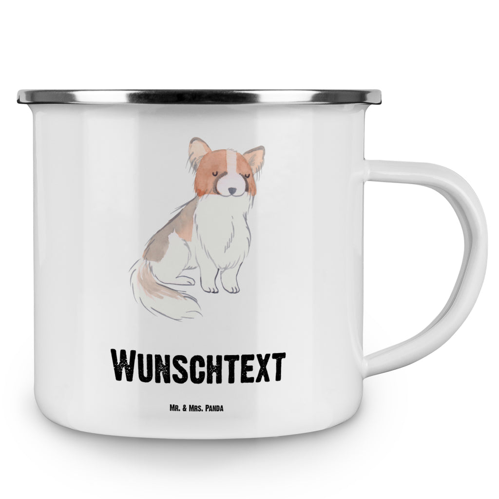 Personalisierte Emaille Tasse Papillon Lebensretter Emaille Tasse personalisiert, Emaille Tasse mit Namen, Campingtasse personalisiert, Namenstasse, Campingtasse bedrucken, Campinggeschirr personalsisert, tasse mit namen, personalisierte tassen, personalisierte tasse, tasse selbst gestalten, tasse bedrucken, tassen bedrucken, Hund, Hunderasse, Rassehund, Hundebesitzer, Geschenk, Tierfreund, Schenken, Welpe, Kontinentaler Zwergspaniel, Papillon