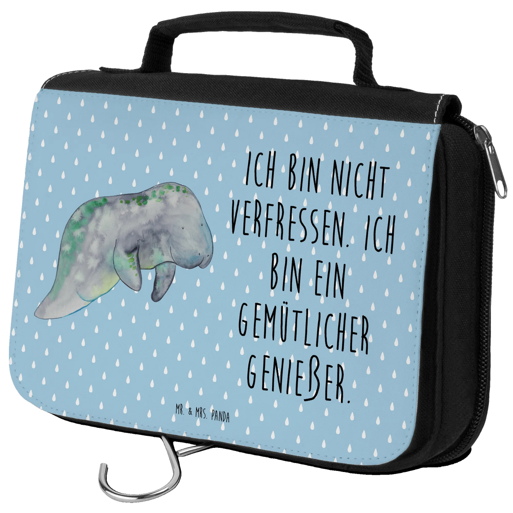 Kulturbeutel Seekuh Chillen Kulturbeutel, Zum Aufhängen, Waschtasche, Kosmetiktasche, Damen, Herren, Aufbewahrungstasche, Schminktasche, Kosmetikbeutel, Organizer, Kulturtasche, Schminkutensil, Meerestiere, Meer, Urlaub, Seekuh, Seekühe, Diät, Abnehmen, Zucker, Diätwahn, Essen, Süßigkeiten