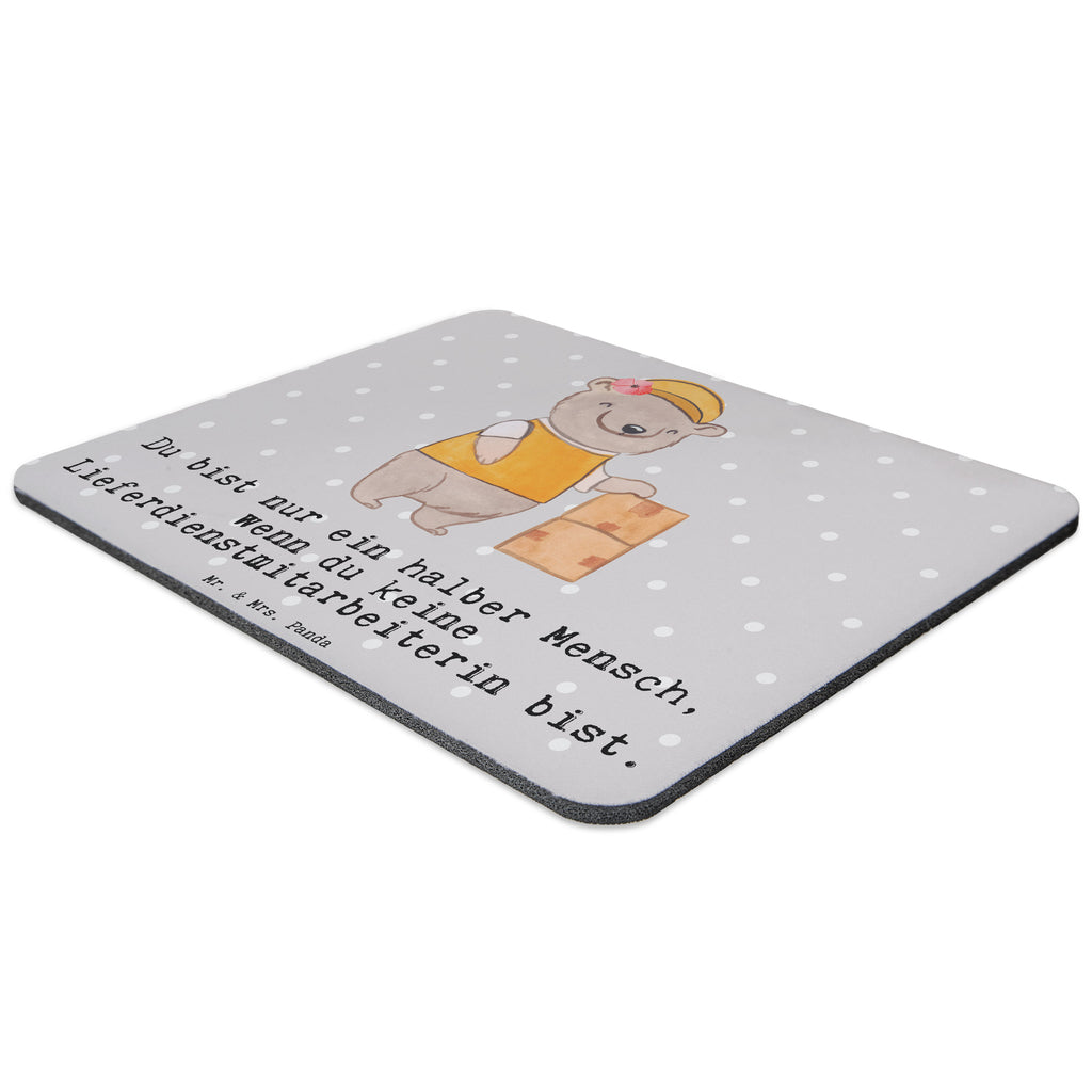 Mauspad Lieferdienstmitarbeiterin mit Herz Mousepad, Computer zubehör, Büroausstattung, PC Zubehör, Arbeitszimmer, Mauspad, Einzigartiges Mauspad, Designer Mauspad, Mausunterlage, Mauspad Büro, Beruf, Ausbildung, Jubiläum, Abschied, Rente, Kollege, Kollegin, Geschenk, Schenken, Arbeitskollege, Mitarbeiter, Firma, Danke, Dankeschön, Lieferdienstmitarbeiterin, Pizzabäckerin, Pizzabotin, Pizzabringdienst, Lieferbringdienst