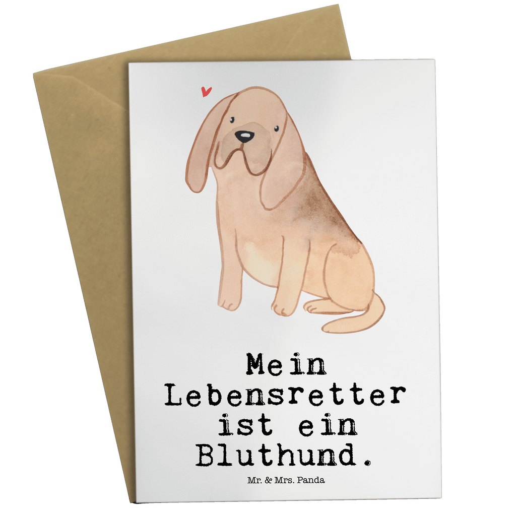 Grußkarte Bloodhound Lebensretter Grußkarte, Klappkarte, Einladungskarte, Glückwunschkarte, Hochzeitskarte, Geburtstagskarte, Karte, Ansichtskarten, Hund, Hunderasse, Rassehund, Hundebesitzer, Geschenk, Tierfreund, Schenken, Welpe, Bluthund, Bloodhound, St. Hubertushund, Chien de Saint Hubert