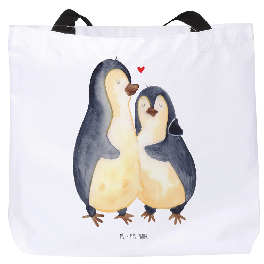 Shopper Pinguin umarmen Beutel, Einkaufstasche, Tasche, Strandtasche, Einkaufsbeutel, Shopper, Schultasche, Freizeittasche, Tragebeutel, Schulbeutel, Alltagstasche, Pinguin, Liebe, Liebespaar, Liebesbeweis, Liebesgeschenk, Verlobung, Jahrestag, Hochzeitstag, Hochzeit, Hochzeitsgeschenk