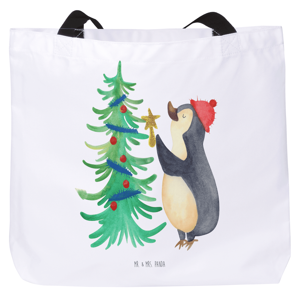 Shopper Pinguin Weihnachtsbaum Beutel, Einkaufstasche, Tasche, Strandtasche, Einkaufsbeutel, Shopper, Schultasche, Freizeittasche, Tragebeutel, Schulbeutel, Alltagstasche, Winter, Weihnachten, Weihnachtsdeko, Nikolaus, Advent, Heiligabend, Wintermotiv, Pinguin