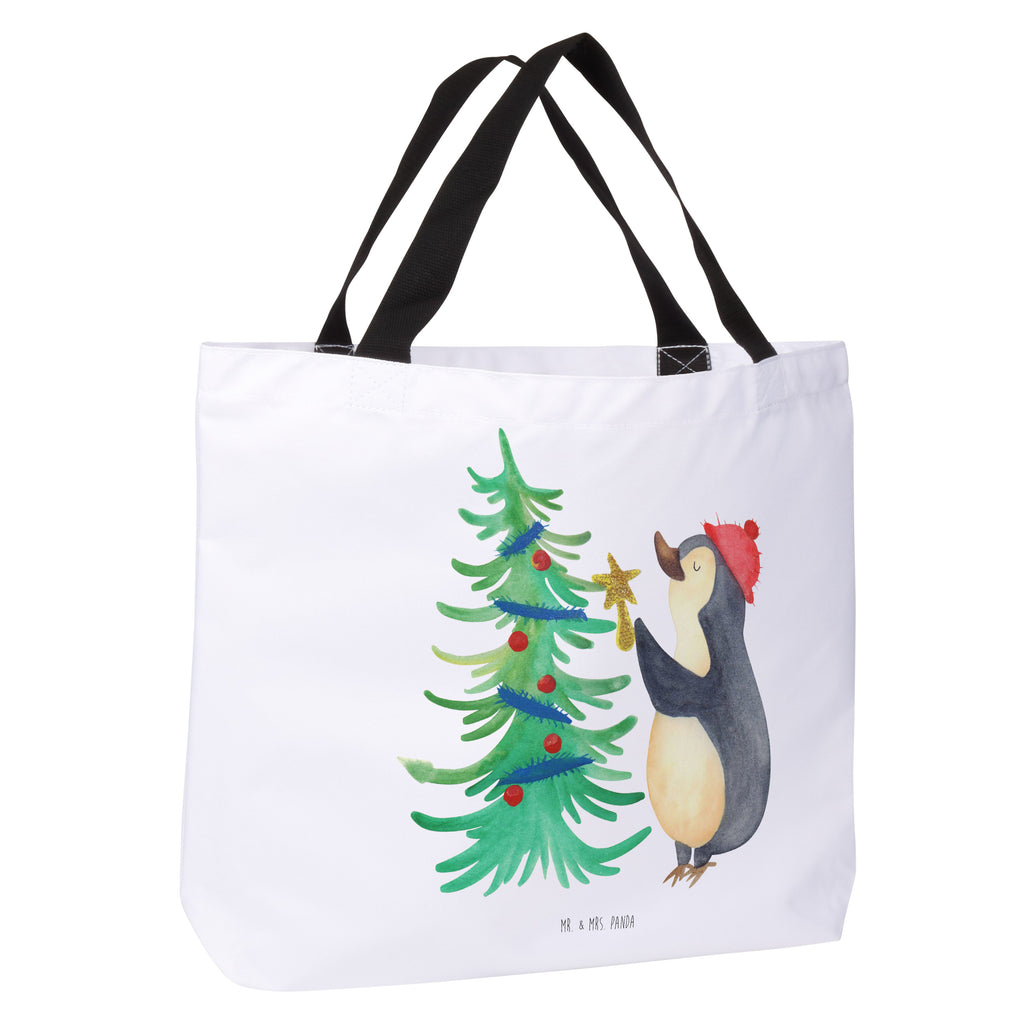 Shopper Pinguin Weihnachtsbaum Beutel, Einkaufstasche, Tasche, Strandtasche, Einkaufsbeutel, Shopper, Schultasche, Freizeittasche, Tragebeutel, Schulbeutel, Alltagstasche, Winter, Weihnachten, Weihnachtsdeko, Nikolaus, Advent, Heiligabend, Wintermotiv, Pinguin