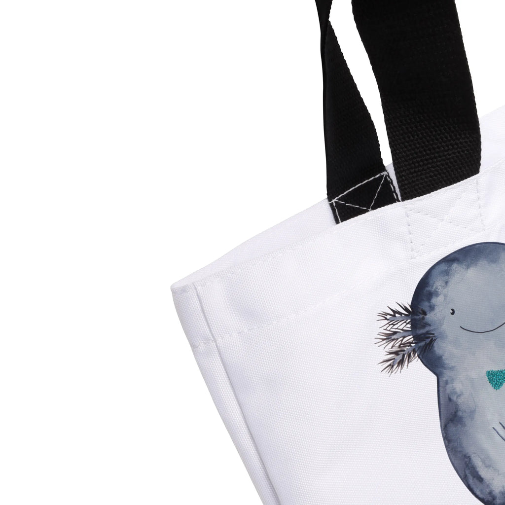 Shopper Axolotl Freundin Beutel, Einkaufstasche, Tasche, Strandtasche, Einkaufsbeutel, Shopper, Schultasche, Freizeittasche, Tragebeutel, Schulbeutel, Alltagstasche, Axolotl, Molch, Axolot, Schwanzlurch, Lurch, Lurche, Liebe, große Liebe, Liebesbeweis, Freund, Verlobter, Ehemann, Jahrestag, Valentinstag