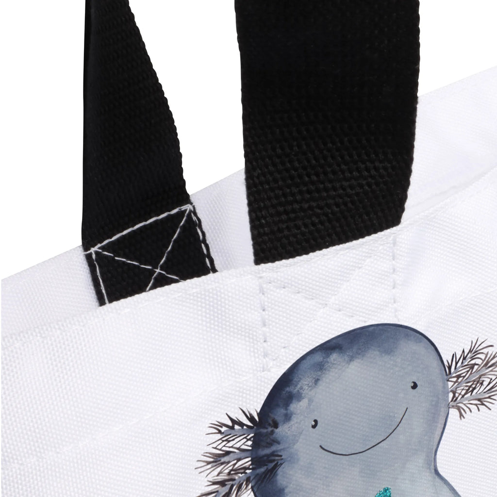 Shopper Axolotl Freundin Beutel, Einkaufstasche, Tasche, Strandtasche, Einkaufsbeutel, Shopper, Schultasche, Freizeittasche, Tragebeutel, Schulbeutel, Alltagstasche, Axolotl, Molch, Axolot, Schwanzlurch, Lurch, Lurche, Liebe, große Liebe, Liebesbeweis, Freund, Verlobter, Ehemann, Jahrestag, Valentinstag