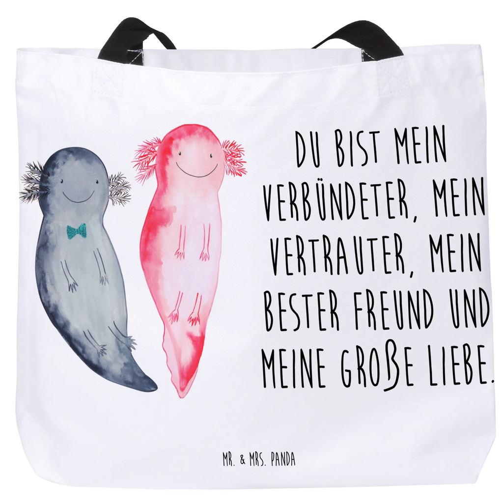 Shopper Axolotl Freundin Beutel, Einkaufstasche, Tasche, Strandtasche, Einkaufsbeutel, Shopper, Schultasche, Freizeittasche, Tragebeutel, Schulbeutel, Alltagstasche, Axolotl, Molch, Axolot, Schwanzlurch, Lurch, Lurche, Liebe, große Liebe, Liebesbeweis, Freund, Verlobter, Ehemann, Jahrestag, Valentinstag