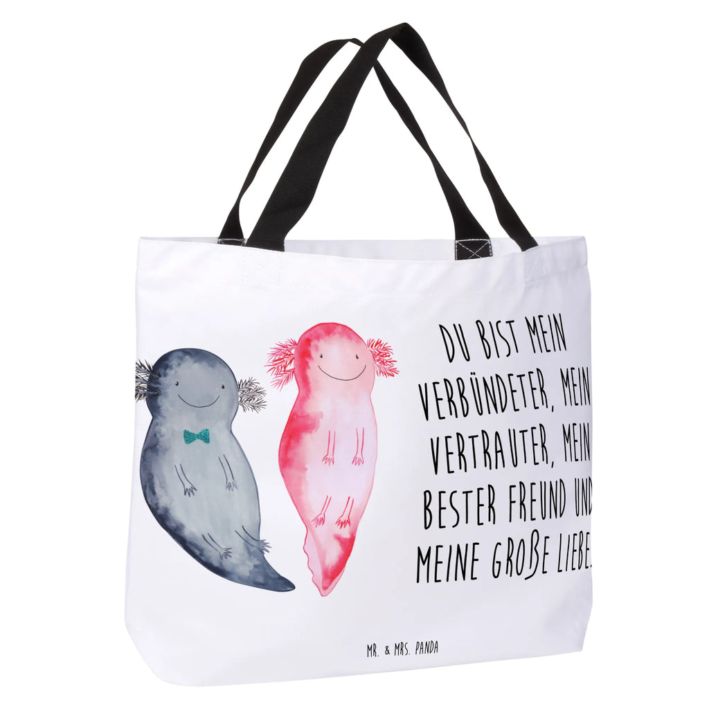 Shopper Axolotl Freundin Beutel, Einkaufstasche, Tasche, Strandtasche, Einkaufsbeutel, Shopper, Schultasche, Freizeittasche, Tragebeutel, Schulbeutel, Alltagstasche, Axolotl, Molch, Axolot, Schwanzlurch, Lurch, Lurche, Liebe, große Liebe, Liebesbeweis, Freund, Verlobter, Ehemann, Jahrestag, Valentinstag