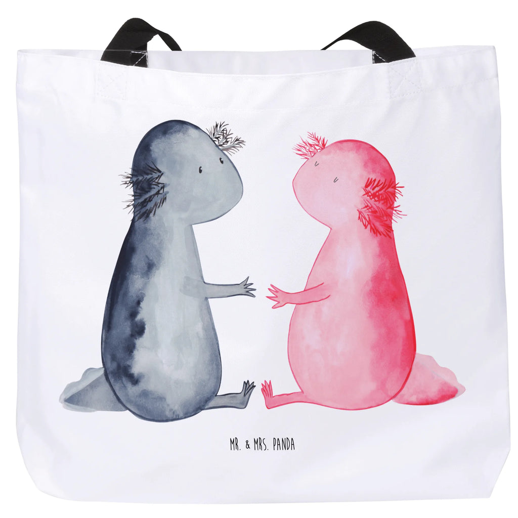 Shopper Axolotl Liebe Beutel, Einkaufstasche, Tasche, Strandtasche, Einkaufsbeutel, Shopper, Schultasche, Freizeittasche, Tragebeutel, Schulbeutel, Alltagstasche, Axolotl, Molch, Axolot, Schwanzlurch, Lurch, Lurche, Liebe, große Liebe, Liebesbeweis, Freund, Verlobter, Ehemann, Jahrestag, Valentinstag