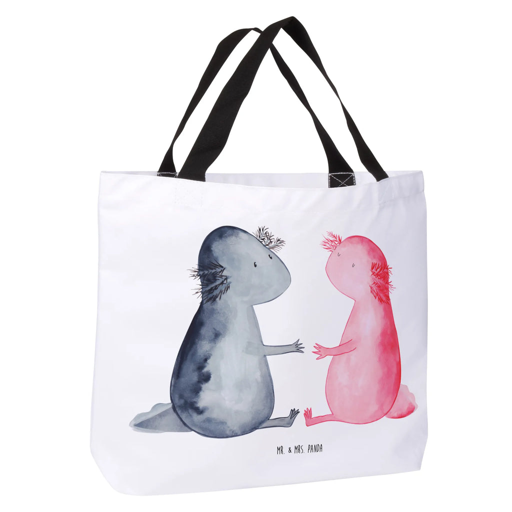 Shopper Axolotl Liebe Beutel, Einkaufstasche, Tasche, Strandtasche, Einkaufsbeutel, Shopper, Schultasche, Freizeittasche, Tragebeutel, Schulbeutel, Alltagstasche, Axolotl, Molch, Axolot, Schwanzlurch, Lurch, Lurche, Liebe, große Liebe, Liebesbeweis, Freund, Verlobter, Ehemann, Jahrestag, Valentinstag