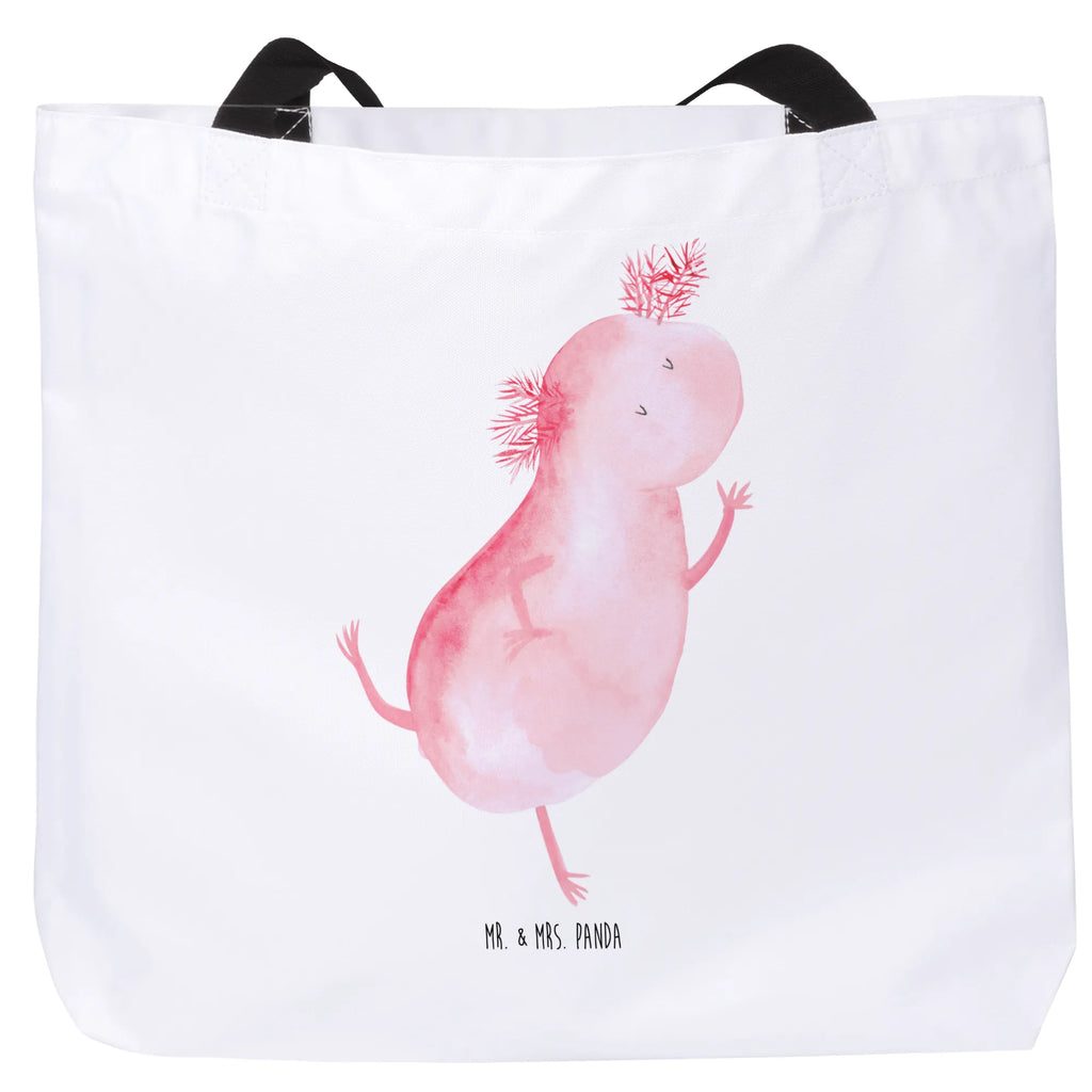 Shopper Axolotl Tanzen Beutel, Einkaufstasche, Tasche, Strandtasche, Einkaufsbeutel, Shopper, Schultasche, Freizeittasche, Tragebeutel, Schulbeutel, Alltagstasche, Axolotl, Molch, Axolot, Schwanzlurch, Lurch, Lurche, Dachschaden, Sterne, verrückt, Freundin, beste Freundin