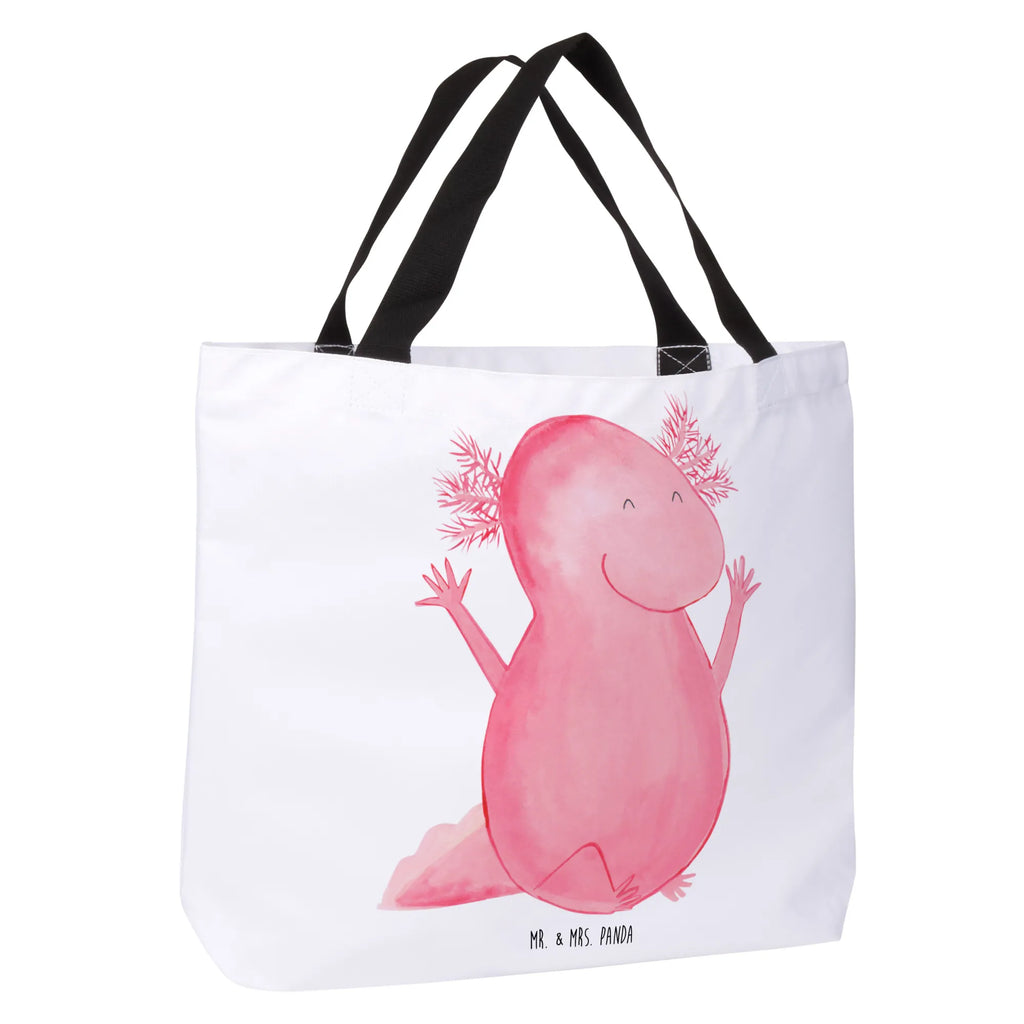 Shopper Axolotl Hurra Beutel, Einkaufstasche, Tasche, Strandtasche, Einkaufsbeutel, Shopper, Schultasche, Freizeittasche, Tragebeutel, Schulbeutel, Alltagstasche, Axolotl, Molch, Axolot, Schwanzlurch, Lurch, Lurche, fröhlich, Spaß, Freude, Motivation, Zufriedenheit