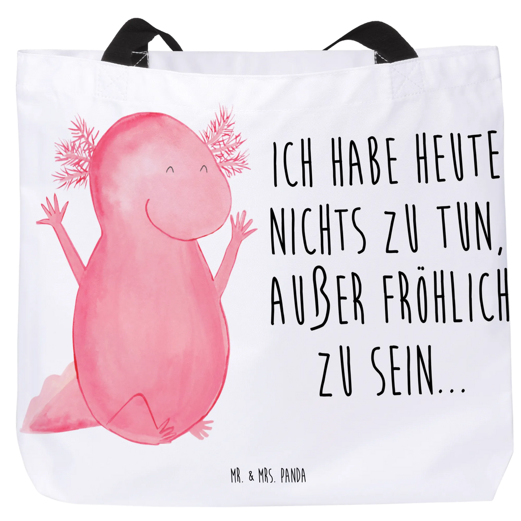 Shopper Axolotl Hurra Beutel, Einkaufstasche, Tasche, Strandtasche, Einkaufsbeutel, Shopper, Schultasche, Freizeittasche, Tragebeutel, Schulbeutel, Alltagstasche, Axolotl, Molch, Axolot, Schwanzlurch, Lurch, Lurche, fröhlich, Spaß, Freude, Motivation, Zufriedenheit