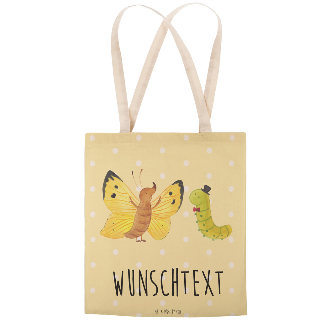 Personalisierte Einkaufstasche Raupe & Schmetterling Personalisierte Tragetasche, Personalisierte Tasche, Personalisierter Beutel, Personalisierte Stofftasche, Personalisierte Baumwolltasche, Personalisierte Umhängetasche, Personalisierter Shopper, Personalisierte Einkaufstasche, Personalisierte Beuteltasche, Tragetasche mit Namen, Tasche mit Namen, Beutel mit Namen, Stofftasche mit Namen, Baumwolltasche mit Namen, Umhängetasche mit Namen, Shopper mit Namen, Einkaufstasche mit Namen, Beuteltasche, Wunschtext, Wunschnamen, Personalisierbar, Personalisierung, Tiermotive, Gute Laune, lustige Sprüche, Tiere, Raupe, Schmetterling, Zitronenfalter, Entwicklung, Erwachsen werden, Kokon, Hut, Hütchen, Schönheit, Aufwachsen