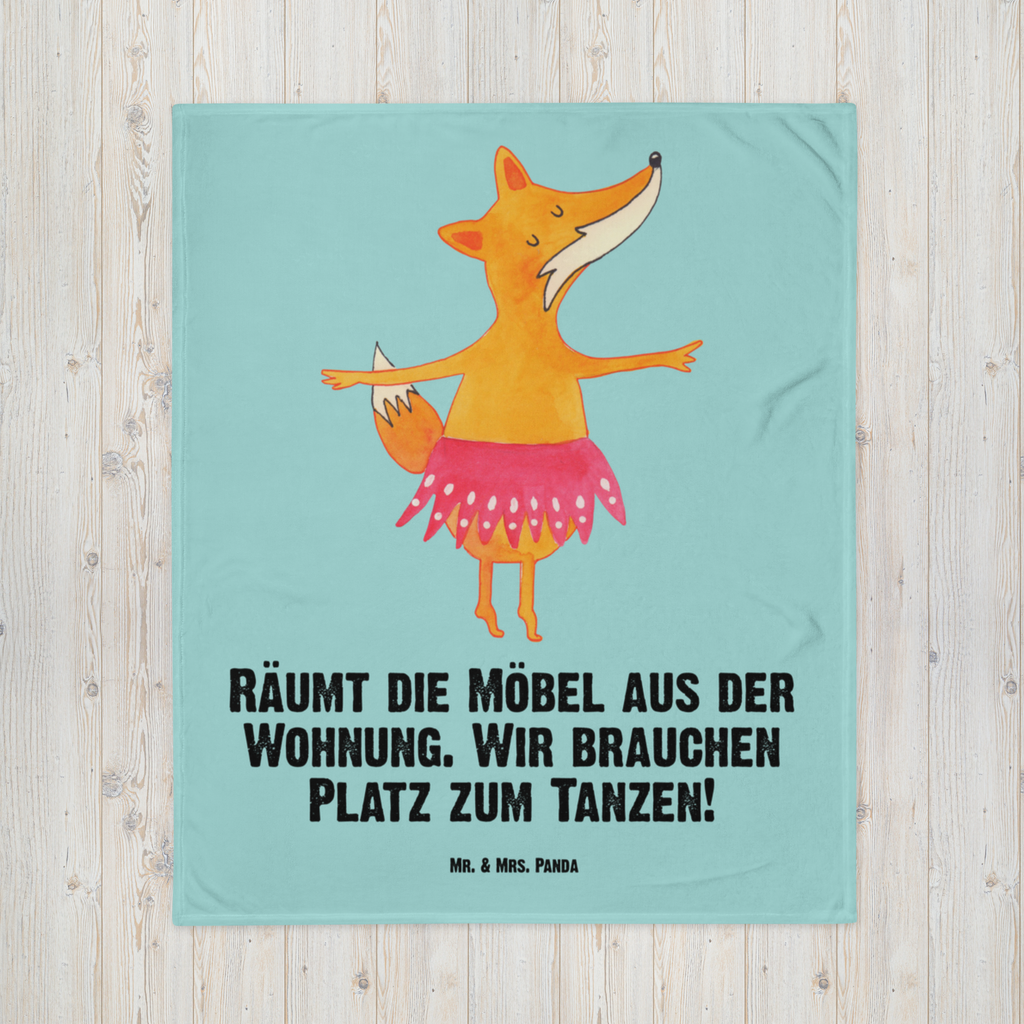 Kuscheldecke Fuchs Ballerina Decke, Wohndecke, Tagesdecke, Wolldecke, Sofadecke, Fuchs, Fuchs Spruch, Füchse, Füchsin, Ballerina, Ballett, Tänzerin, Tanzen, Party, Einladung, Geburtstag