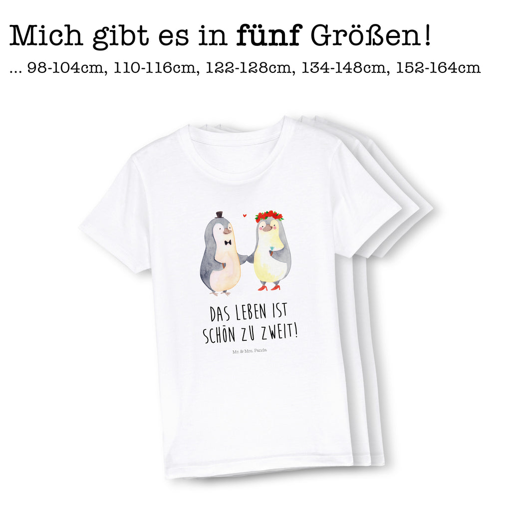 Organic Kinder T-Shirt Pinguin Heirat Kinder T-Shirt, Kinder T-Shirt Mädchen, Kinder T-Shirt Jungen, Liebe, Partner, Freund, Freundin, Ehemann, Ehefrau, Heiraten, Verlobung, Heiratsantrag, Liebesgeschenk, Jahrestag, Hocheitstag