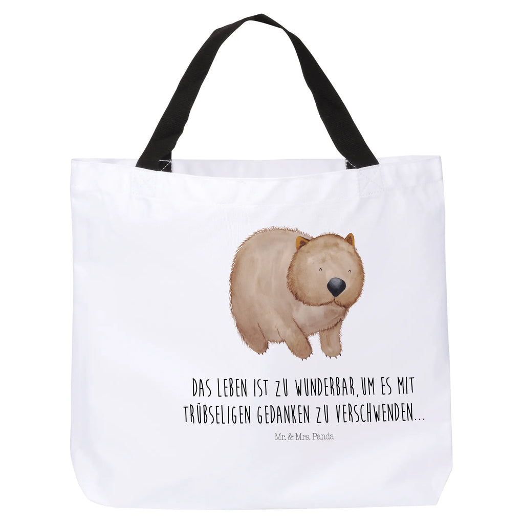 Shopper Wombat Beutel, Einkaufstasche, Tasche, Strandtasche, Einkaufsbeutel, Shopper, Schultasche, Freizeittasche, Tragebeutel, Schulbeutel, Alltagstasche, Tiermotive, Gute Laune, lustige Sprüche, Tiere, Wombat, Das Leben ist schön, Motivation, Spruch, Australien