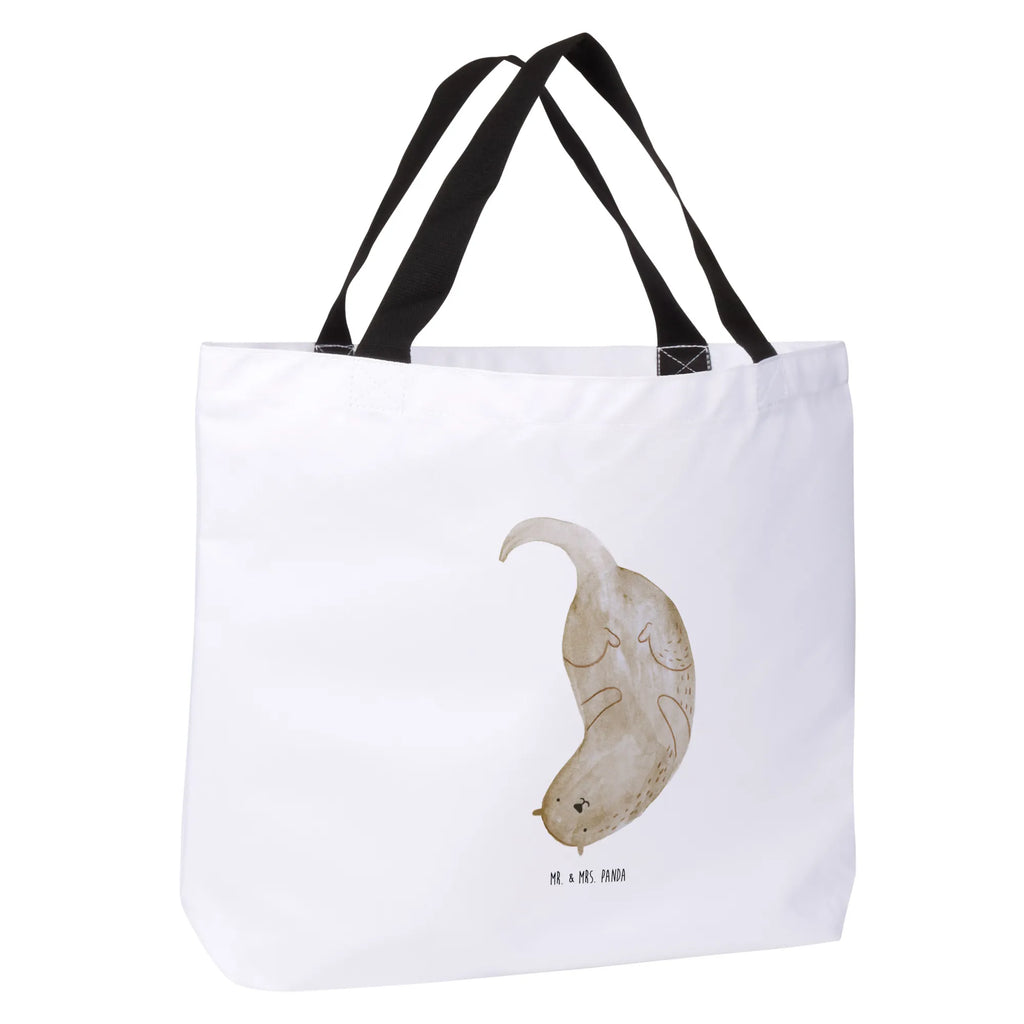 Shopper Otter Kopfüber Beutel, Einkaufstasche, Tasche, Strandtasche, Einkaufsbeutel, Shopper, Schultasche, Freizeittasche, Tragebeutel, Schulbeutel, Alltagstasche, Otter, Fischotter, Seeotter, Otter Seeotter See Otter