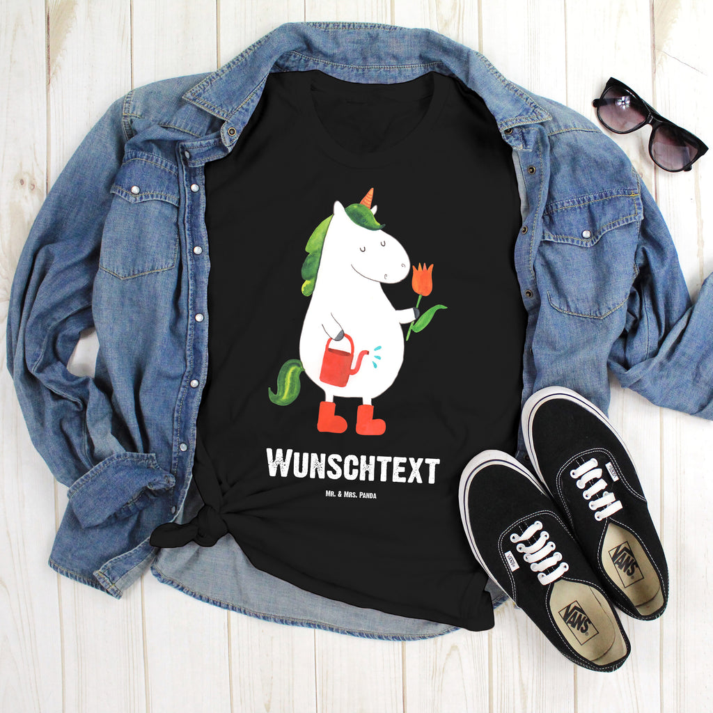 Personalisiertes T-Shirt Einhorn Gärtner T-Shirt Personalisiert, T-Shirt mit Namen, T-Shirt mit Aufruck, Männer, Frauen, Wunschtext, Bedrucken, Einhorn, Einhörner, Einhorn Deko, Pegasus, Unicorn, Luftballon, Gießkanne, Giesskanne, Lebenslust, Freude, Blume, Freundin, Garten, Stiefel