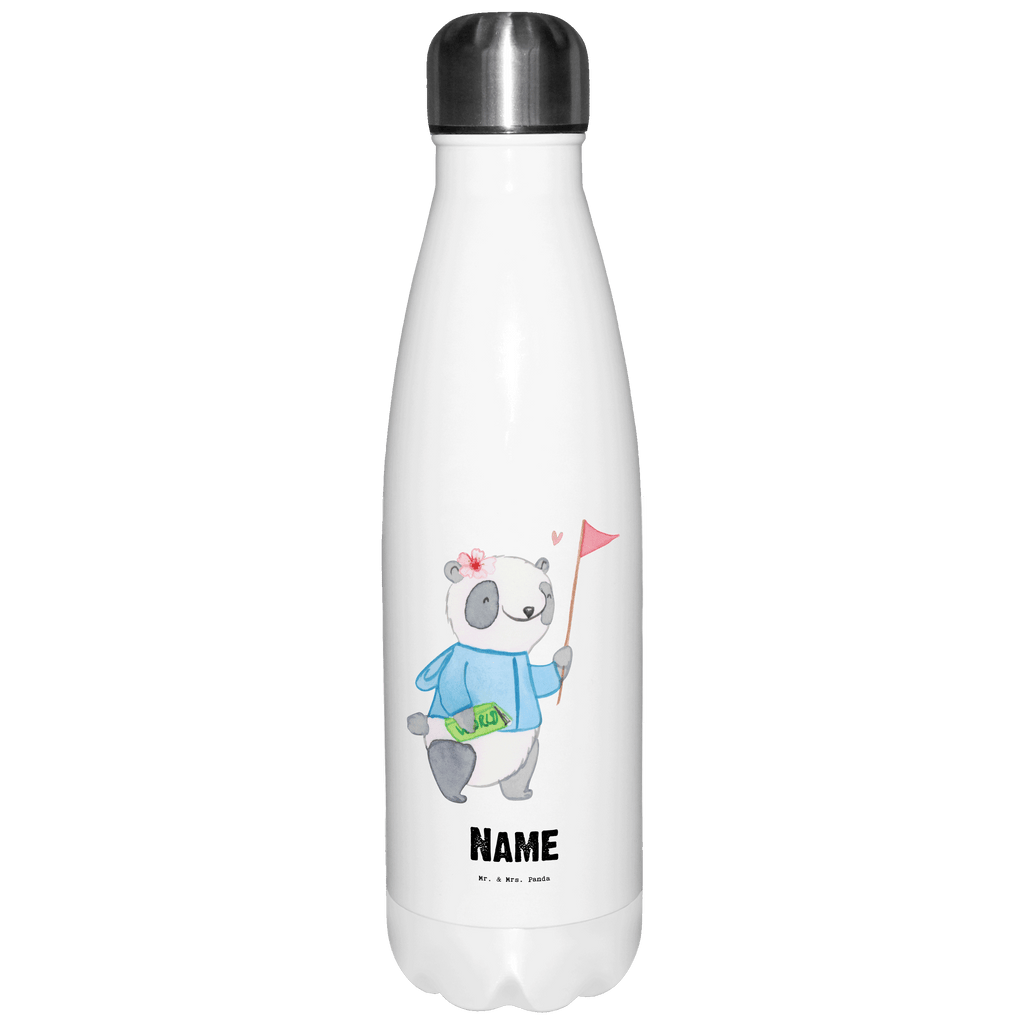 Personalisierte Thermosflasche Reiseleiterin mit Herz Personalisierte Isolierflasche, Personalisierte Thermoflasche, Personalisierte Trinkflasche, Trinkflasche Mit Namen, Wunschname, Bedrucken, Namensflasche, Beruf, Ausbildung, Jubiläum, Abschied, Rente, Kollege, Kollegin, Geschenk, Schenken, Arbeitskollege, Mitarbeiter, Firma, Danke, Dankeschön