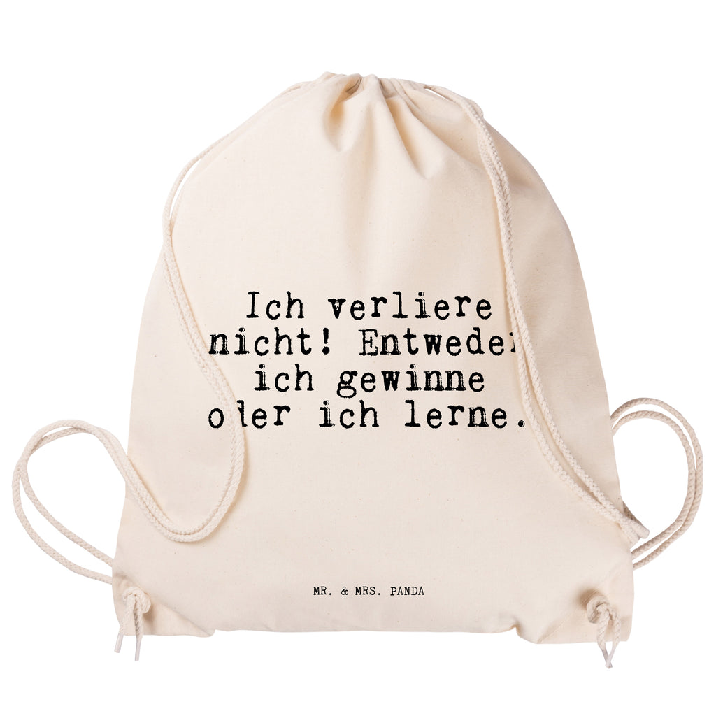 Sportbeutel Ich verliere nicht! Entweder... Sportbeutel, Turnbeutel, Beutel, Sporttasche, Tasche, Stoffbeutel, Sportbeutel Kinder, Gymsack, Beutel Rucksack, Kleine Sporttasche, Sportzubehör, Turnbeutel Baumwolle, Spruch, Sprüche, lustige Sprüche, Weisheiten, Zitate, Spruch Geschenke, Spruch Sprüche Weisheiten Zitate Lustig Weisheit Worte