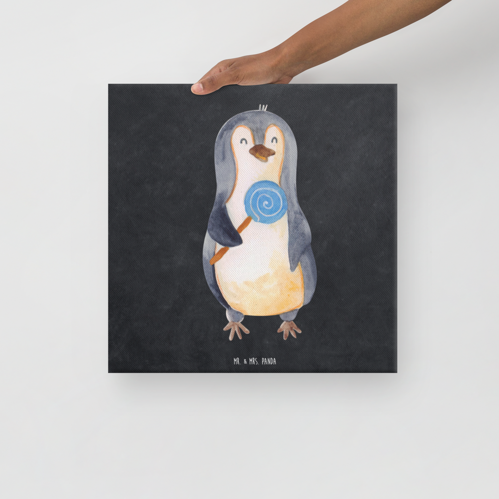 Leinwand Bild Pinguin Lolli Leinwand, Bild, Kunstdruck, Wanddeko, Dekoration, Pinguin, Pinguine, Lolli, Süßigkeiten, Blödsinn, Spruch, Rebell, Gauner, Ganove, Rabauke