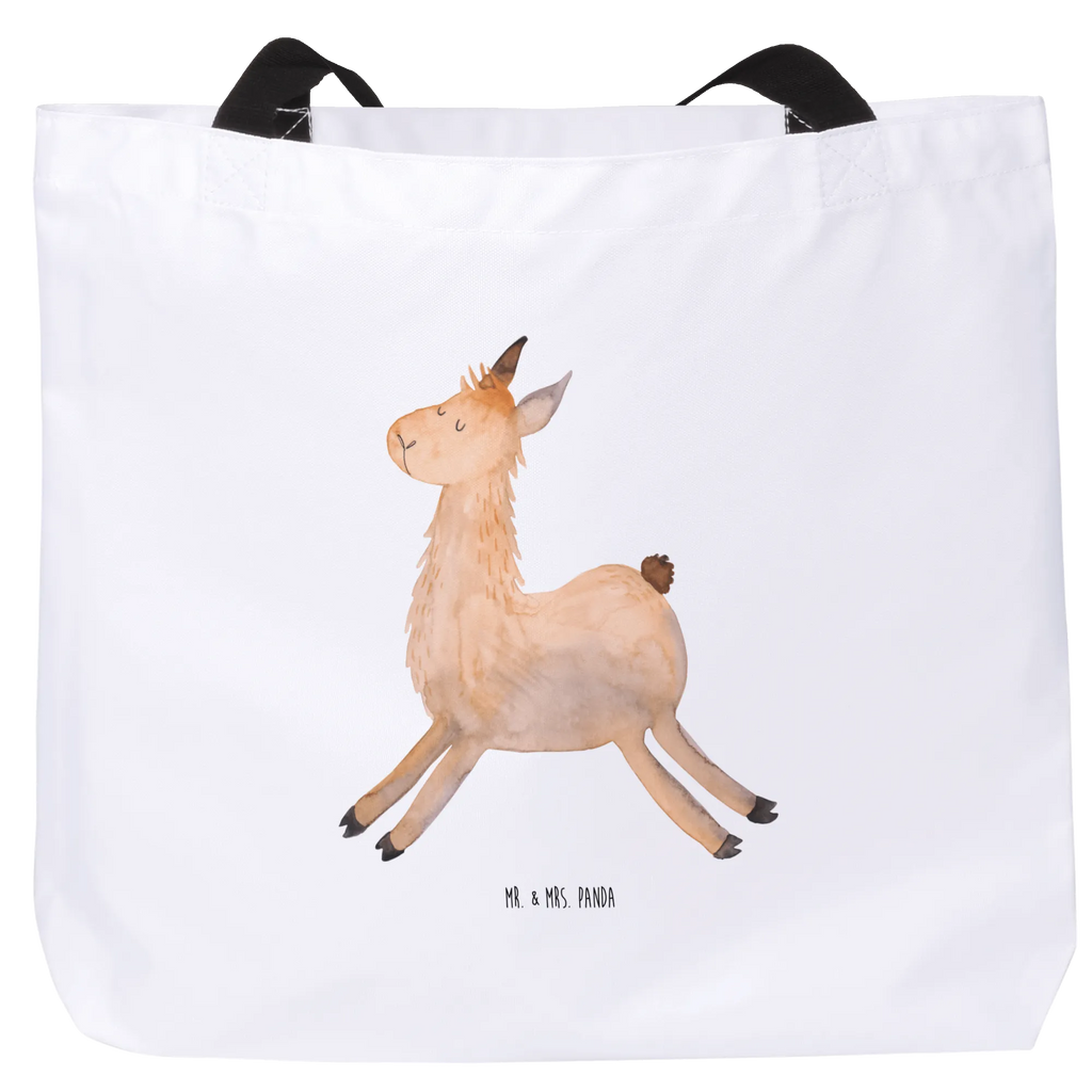 Shopper Lama Springen Beutel, Einkaufstasche, Tasche, Strandtasche, Einkaufsbeutel, Shopper, Schultasche, Freizeittasche, Tragebeutel, Schulbeutel, Alltagstasche, Lama, Alpaka, Lamas, Lieblingstag, Happy day, fröhlich, Glück, Freundin, Liebeskummer, Neustart, guten Morgen, Start, Prüfung, Abitur