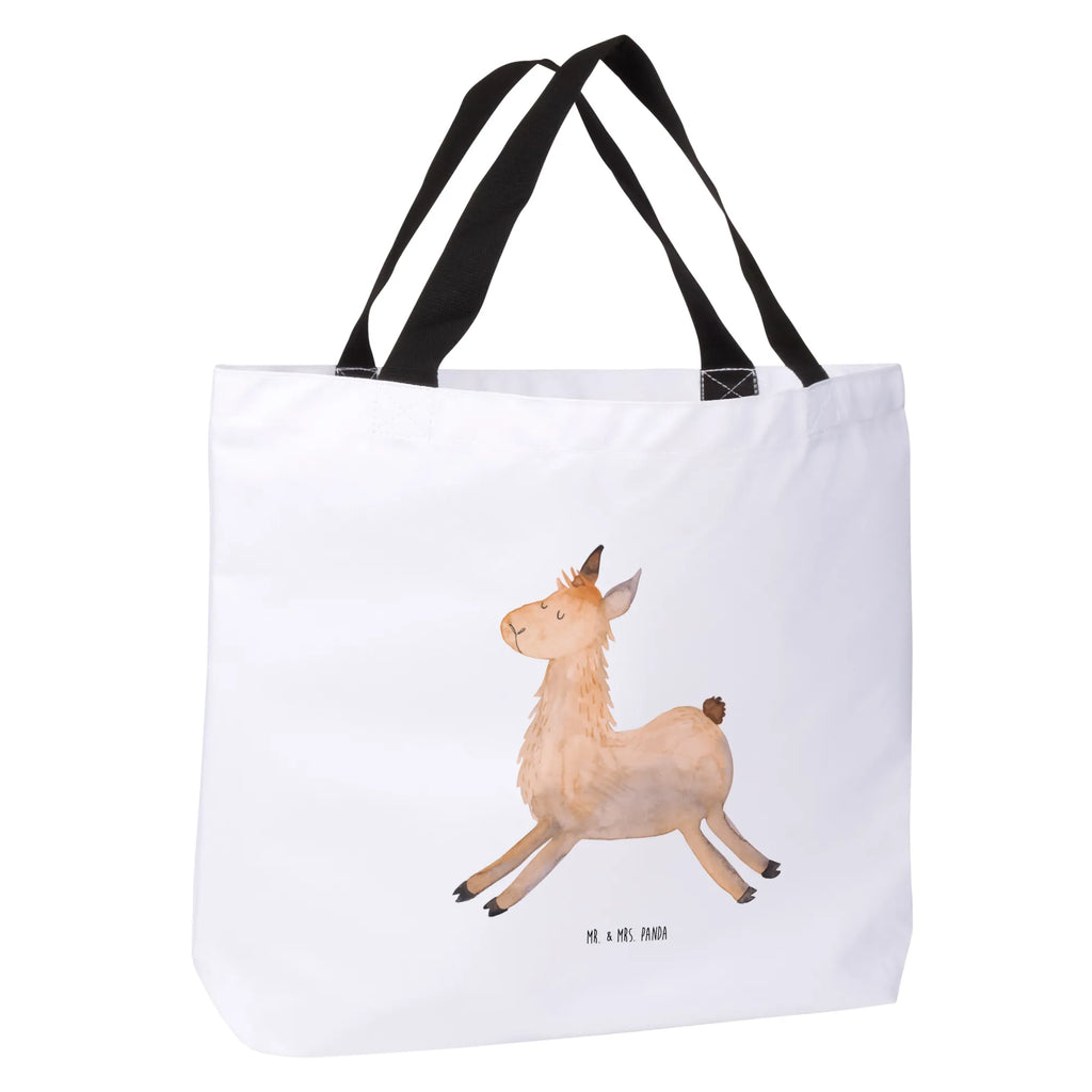 Shopper Lama Springen Beutel, Einkaufstasche, Tasche, Strandtasche, Einkaufsbeutel, Shopper, Schultasche, Freizeittasche, Tragebeutel, Schulbeutel, Alltagstasche, Lama, Alpaka, Lamas, Lieblingstag, Happy day, fröhlich, Glück, Freundin, Liebeskummer, Neustart, guten Morgen, Start, Prüfung, Abitur