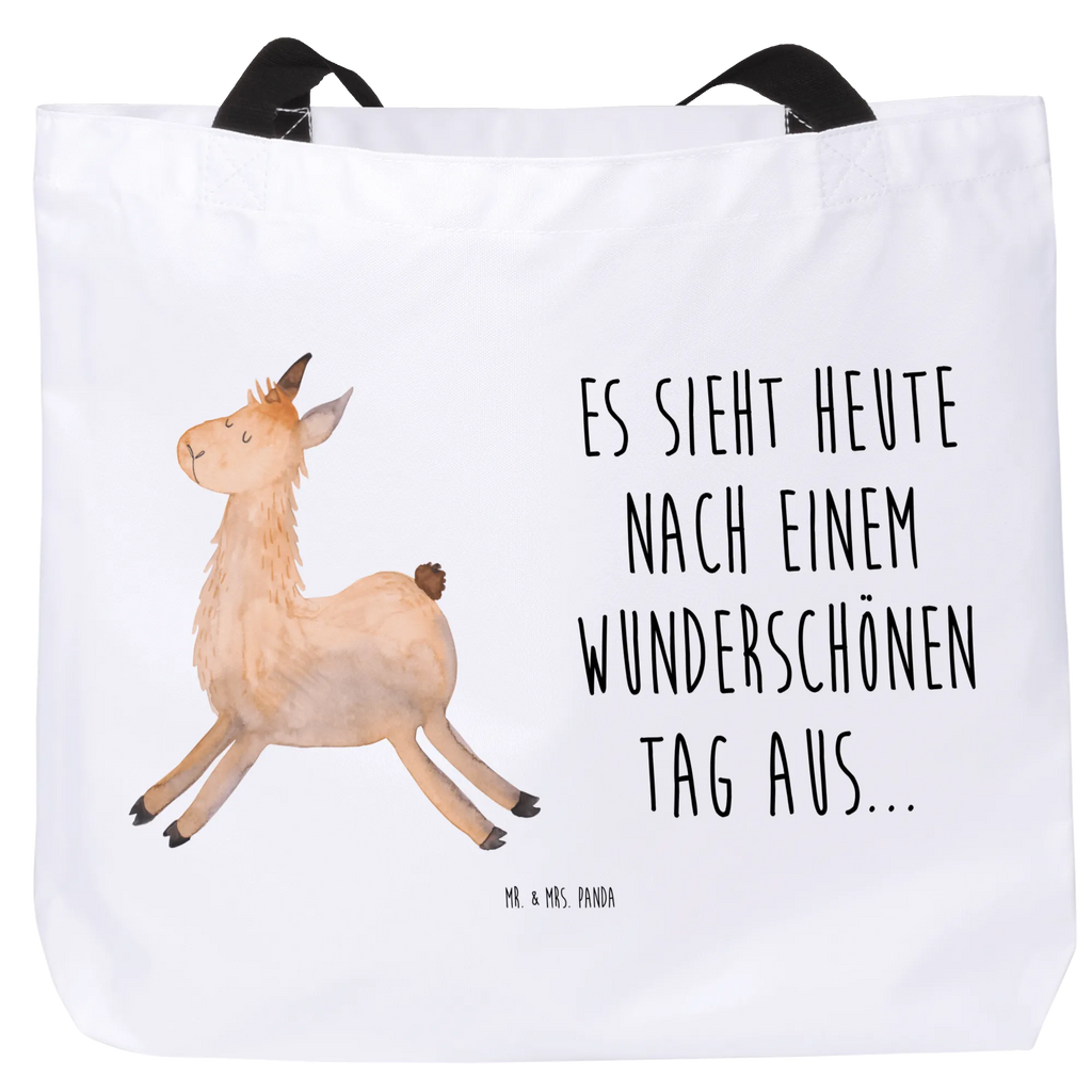 Shopper Lama Springen Beutel, Einkaufstasche, Tasche, Strandtasche, Einkaufsbeutel, Shopper, Schultasche, Freizeittasche, Tragebeutel, Schulbeutel, Alltagstasche, Lama, Alpaka, Lamas, Lieblingstag, Happy day, fröhlich, Glück, Freundin, Liebeskummer, Neustart, guten Morgen, Start, Prüfung, Abitur