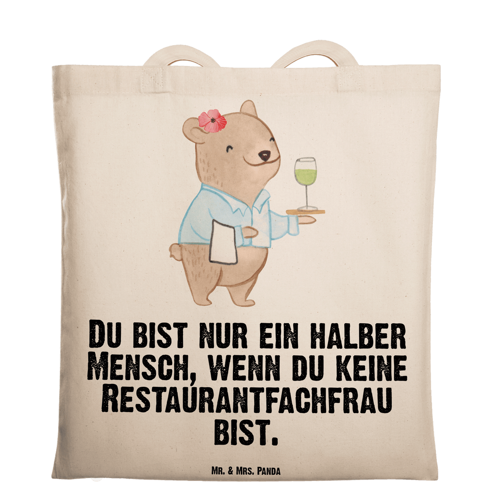 Tragetasche Restaurantfachfrau mit Herz Beuteltasche, Beutel, Einkaufstasche, Jutebeutel, Stoffbeutel, Tasche, Shopper, Umhängetasche, Strandtasche, Schultertasche, Stofftasche, Tragetasche, Badetasche, Jutetasche, Einkaufstüte, Laptoptasche, Beruf, Ausbildung, Jubiläum, Abschied, Rente, Kollege, Kollegin, Geschenk, Schenken, Arbeitskollege, Mitarbeiter, Firma, Danke, Dankeschön