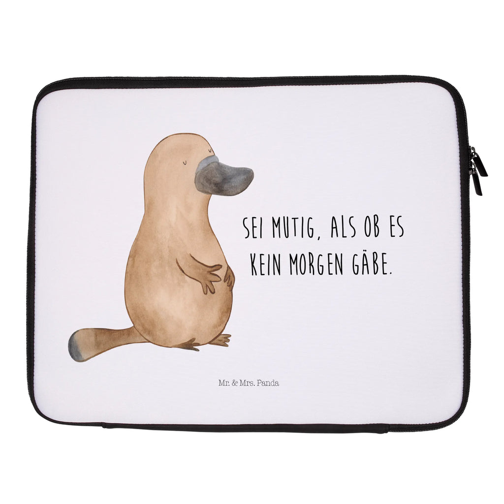 Notebook Tasche Schnabeltier Mut Notebook Tasche, Laptop, Computertasche, Tasche, Notebook-Tasche, Notebook-Reisehülle, Notebook Schutz, Meerestiere, Meer, Urlaub, Schnabeltier, Mut, mutig, Lebensweisheit, Schnabeltiere, Motivation, Training, Büro, Arbeit, Neuanfang, Neustart, Weltreise, Raodtrip