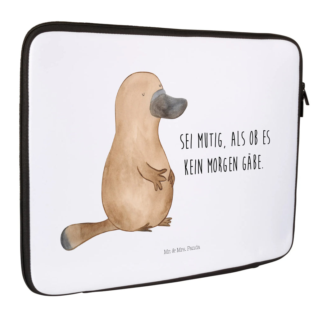 Notebook Tasche Schnabeltier Mut Notebook Tasche, Laptop, Computertasche, Tasche, Notebook-Tasche, Notebook-Reisehülle, Notebook Schutz, Meerestiere, Meer, Urlaub, Schnabeltier, Mut, mutig, Lebensweisheit, Schnabeltiere, Motivation, Training, Büro, Arbeit, Neuanfang, Neustart, Weltreise, Raodtrip