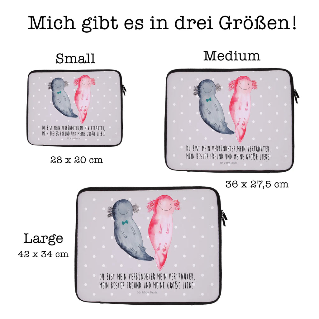 Notebook Tasche Axolotl Freundin Notebook Tasche, Laptop, Computertasche, Tasche, Notebook-Tasche, Notebook-Reisehülle, Notebook Schutz, Axolotl, Molch, Axolot, Schwanzlurch, Lurch, Lurche, Liebe, große Liebe, Liebesbeweis, Freund, Verlobter, Ehemann, Jahrestag, Valentinstag