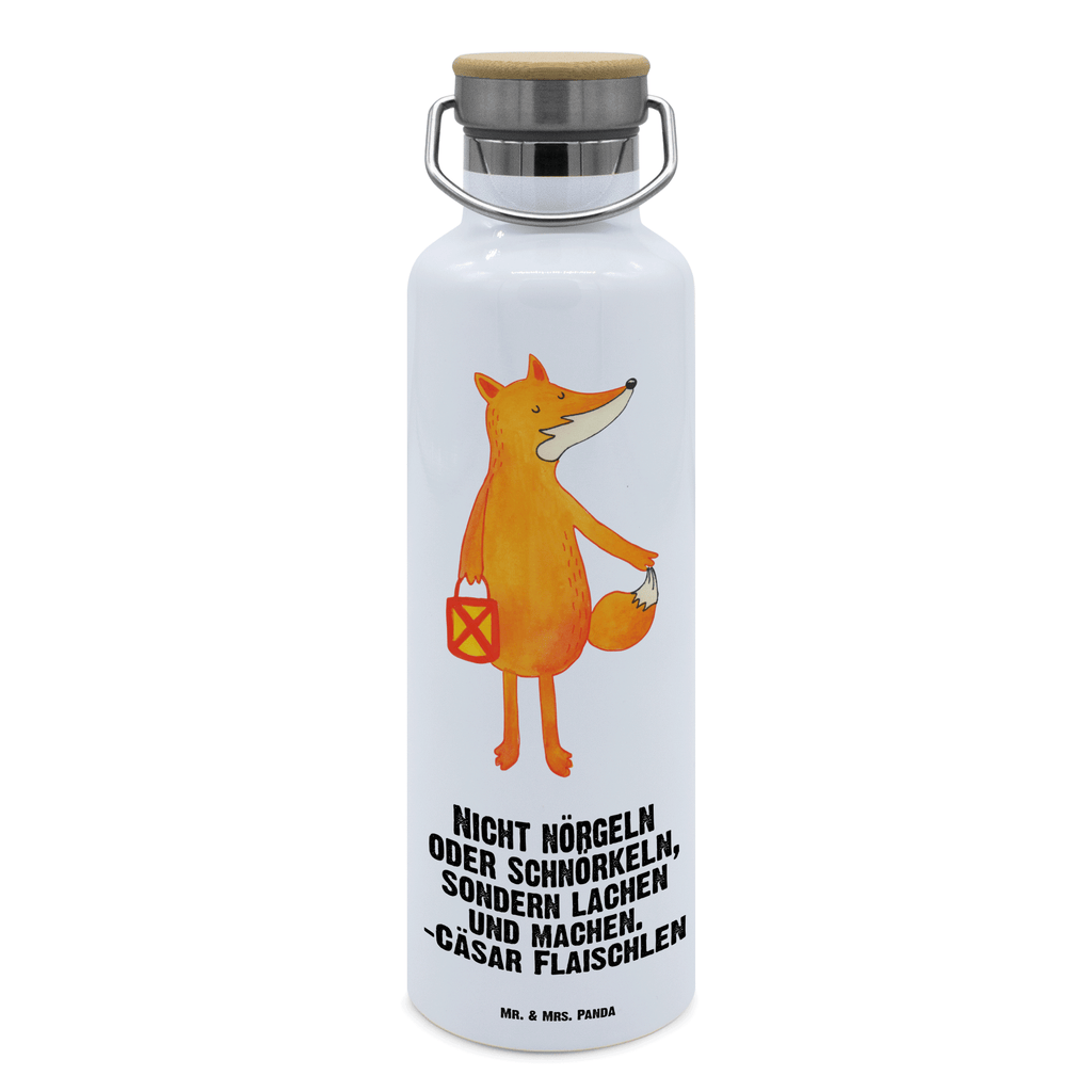 Trinkflasche Fuchs Laterne Thermosflasche, Isolierflasche, Edelstahl, Trinkflasche, isoliert, Wamrhaltefunktion, Sportflasche, Flasche zum Sport, Sportlerflasche, Fuchs, Füchse, Spruch trösten, Liebeskummer Spruch, Laterne, Sankt Martin, Laternenumzug, Aufmuntern, Cäsar Otto Hugo Flaischlen