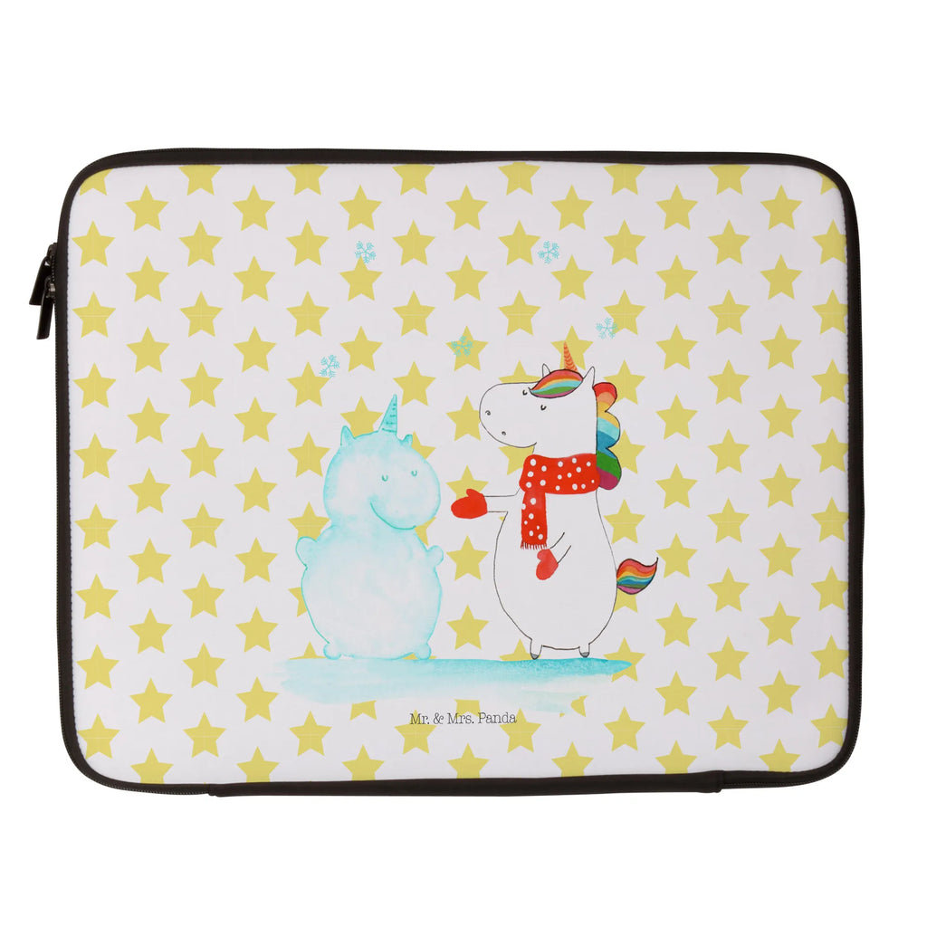 Notebook Tasche Einhorn Schneemann Notebook Tasche, Laptop, Computertasche, Tasche, Notebook-Tasche, Notebook-Reisehülle, Notebook Schutz, Einhorn, Einhörner, Einhorn Deko, Pegasus, Unicorn, Schneemann, Winter, Schnee, Kuchen, Weihnachten, kalt, Mütze, Handschuhe, X-Mas