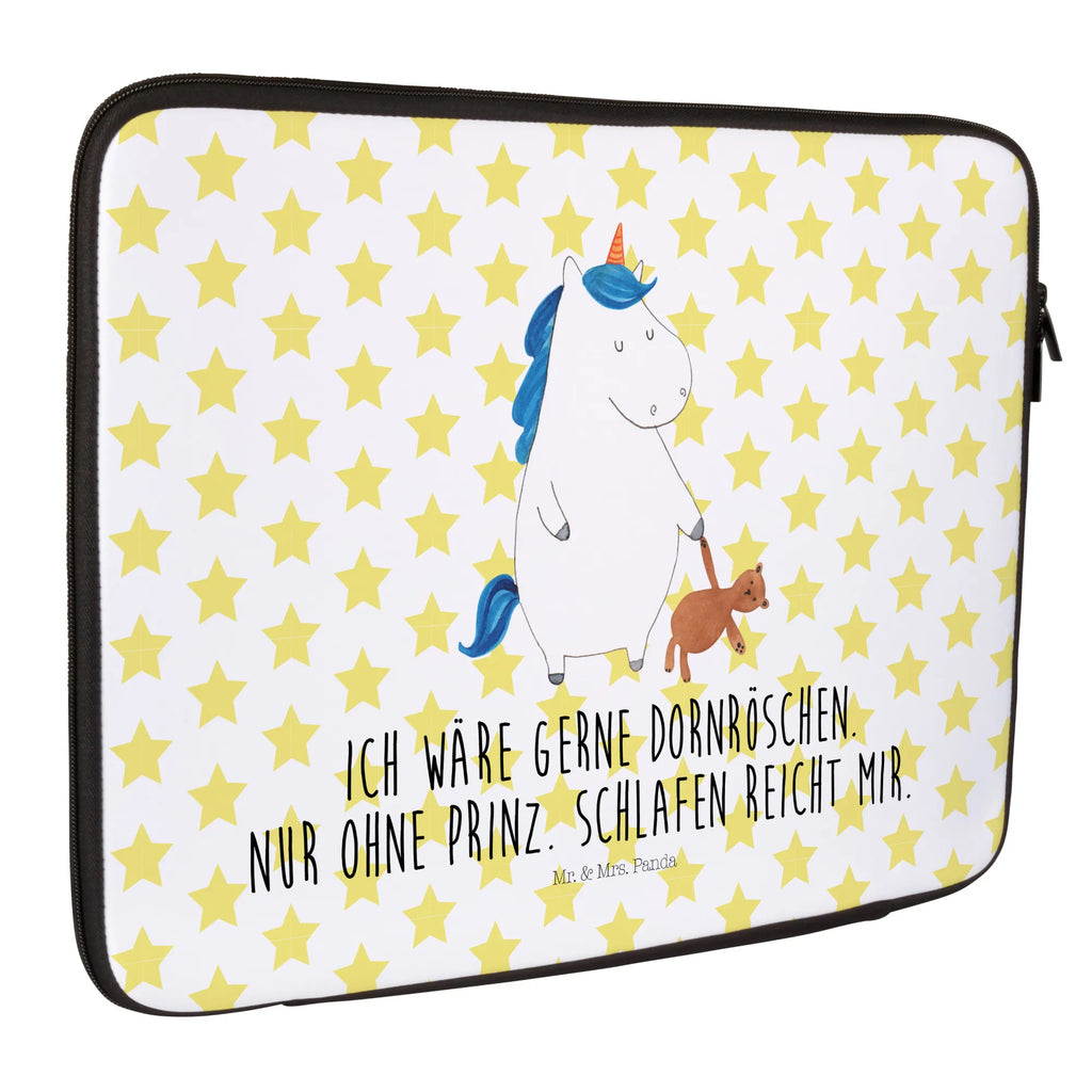 Notebook Tasche Einhorn Teddy Notebook Tasche, Laptop, Computertasche, Tasche, Notebook-Tasche, Notebook-Reisehülle, Notebook Schutz, Einhorn, Einhörner, Einhorn Deko, Pegasus, Unicorn, schlafen, gute Nacht, Single, Bett, Träumen, Freundin, Singleleben