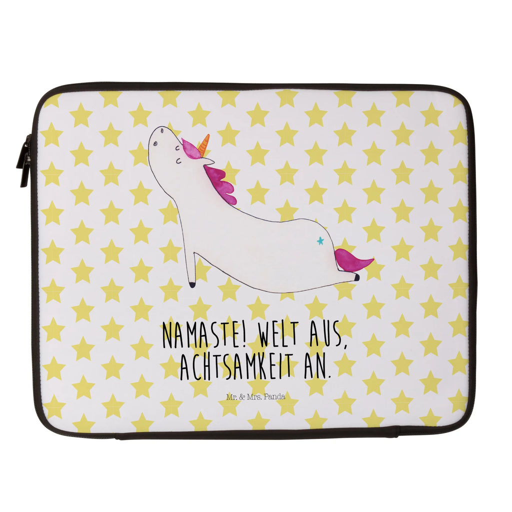 Notebook Tasche Einhorn Yoga Notebook Tasche, Laptop, Computertasche, Tasche, Notebook-Tasche, Notebook-Reisehülle, Notebook Schutz, Einhorn, Einhörner, Einhorn Deko, Pegasus, Unicorn, Yoga, Namaste, Achtsamkeit, Entspannung, Joga, Yogamatte, Sport, lustig, witzig, süß