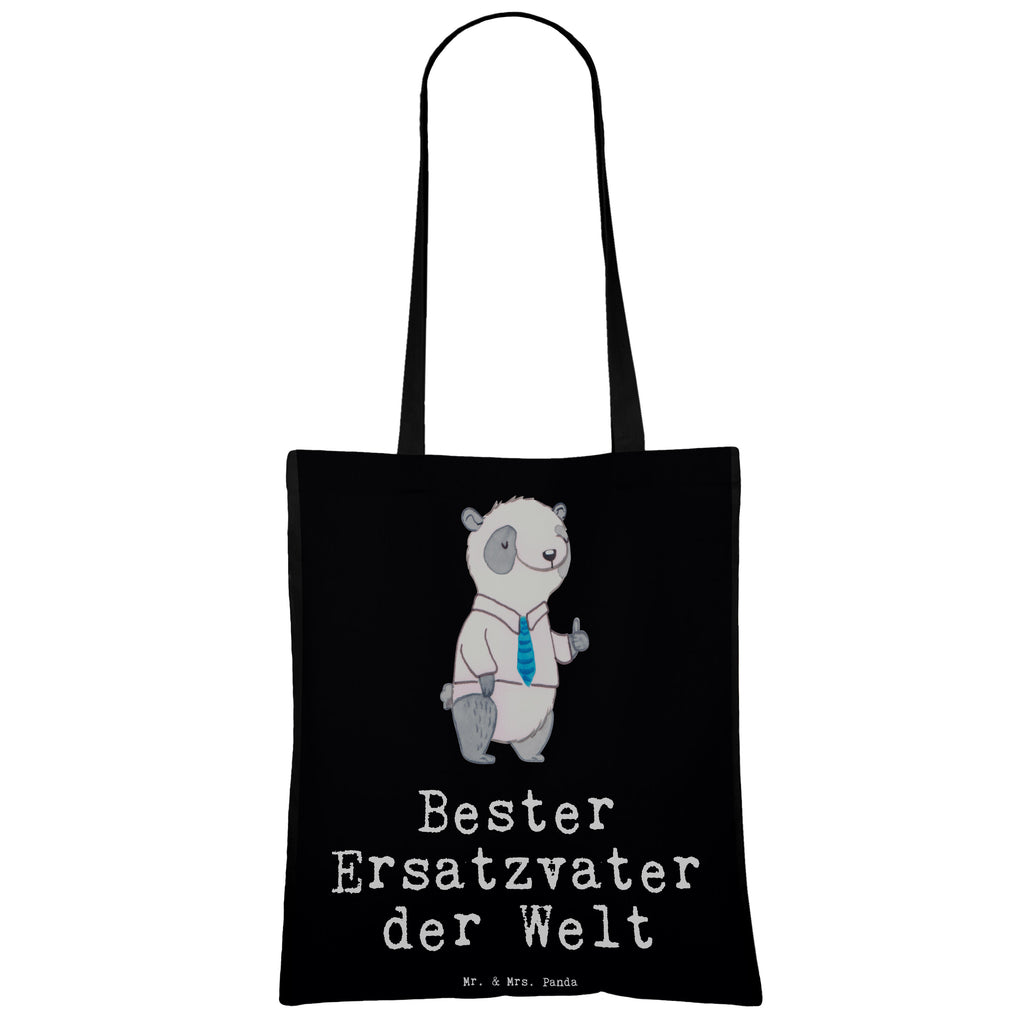 Tragetasche Panda Bester Ersatzvater der Welt Beuteltasche, Beutel, Einkaufstasche, Jutebeutel, Stoffbeutel, Tasche, Shopper, Umhängetasche, Strandtasche, Schultertasche, Stofftasche, Tragetasche, Badetasche, Jutetasche, Einkaufstüte, Laptoptasche, für, Dankeschön, Geschenk, Schenken, Geburtstag, Geburtstagsgeschenk, Geschenkidee, Danke, Bedanken, Mitbringsel, Freude machen, Geschenktipp, Bester, Ersatzvater, Ersatz, zweiter, Vater, Papa, Dad, Daddy, Paps, Papi, Vati, Eltern, Geschenk Vater, Mann, Familie, Kleinigkeit