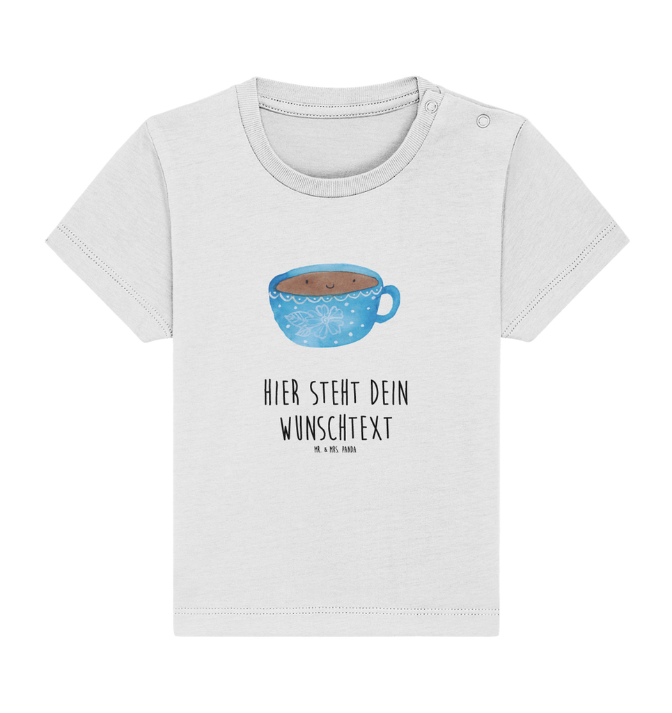 Personalisiertes Baby Shirt Kaffee Tasse Personalisiertes Baby T-Shirt, Personalisiertes Jungen Baby T-Shirt, Personalisiertes Mädchen Baby T-Shirt, Personalisiertes Shirt, Tiermotive, Gute Laune, lustige Sprüche, Tiere, Kaffee, Tasse, Liebe, Geschmack, Genuss, Glücklich