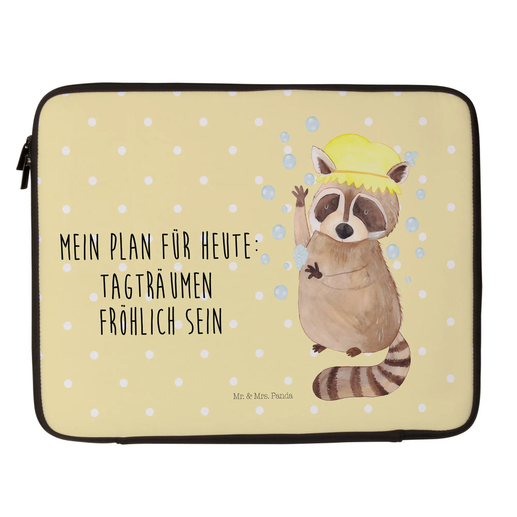 Notebook Tasche Waschbär Notebook Tasche, Laptop, Computertasche, Tasche, Notebook-Tasche, Notebook-Reisehülle, Notebook Schutz, Tiermotive, Gute Laune, lustige Sprüche, Tiere, Waschbär, Tagträumen, Plan, Fröhlich, waschen, Seifenblasen