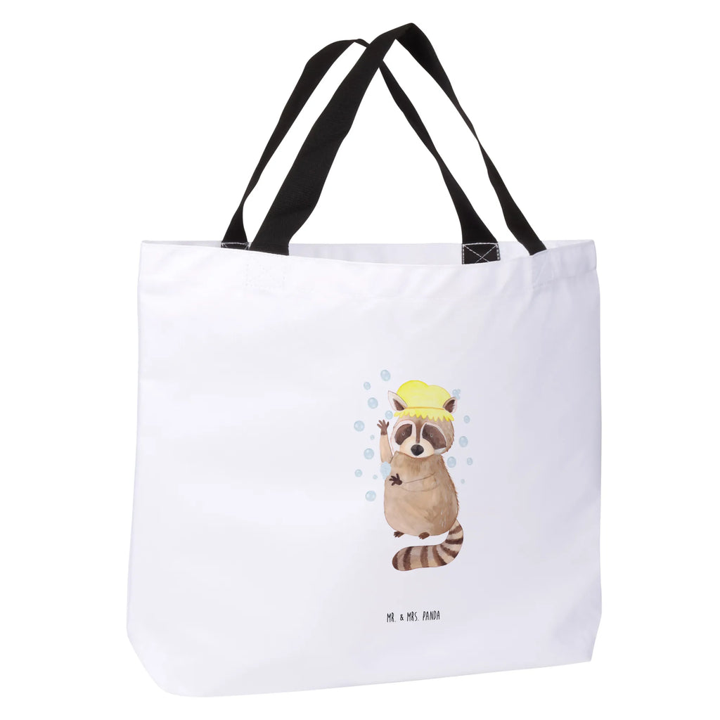 Shopper Waschbär Beutel, Einkaufstasche, Tasche, Strandtasche, Einkaufsbeutel, Shopper, Schultasche, Freizeittasche, Tragebeutel, Schulbeutel, Alltagstasche, Tiermotive, Gute Laune, lustige Sprüche, Tiere, Waschbär, Tagträumen, Plan, Fröhlich, waschen, Seifenblasen