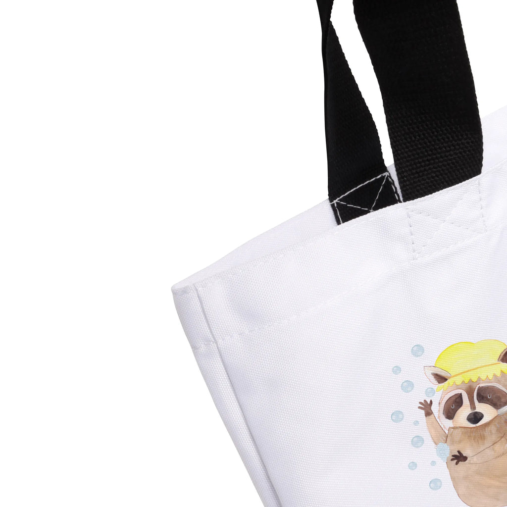 Shopper Waschbär Beutel, Einkaufstasche, Tasche, Strandtasche, Einkaufsbeutel, Shopper, Schultasche, Freizeittasche, Tragebeutel, Schulbeutel, Alltagstasche, Tiermotive, Gute Laune, lustige Sprüche, Tiere, Waschbär, Tagträumen, Plan, Fröhlich, waschen, Seifenblasen