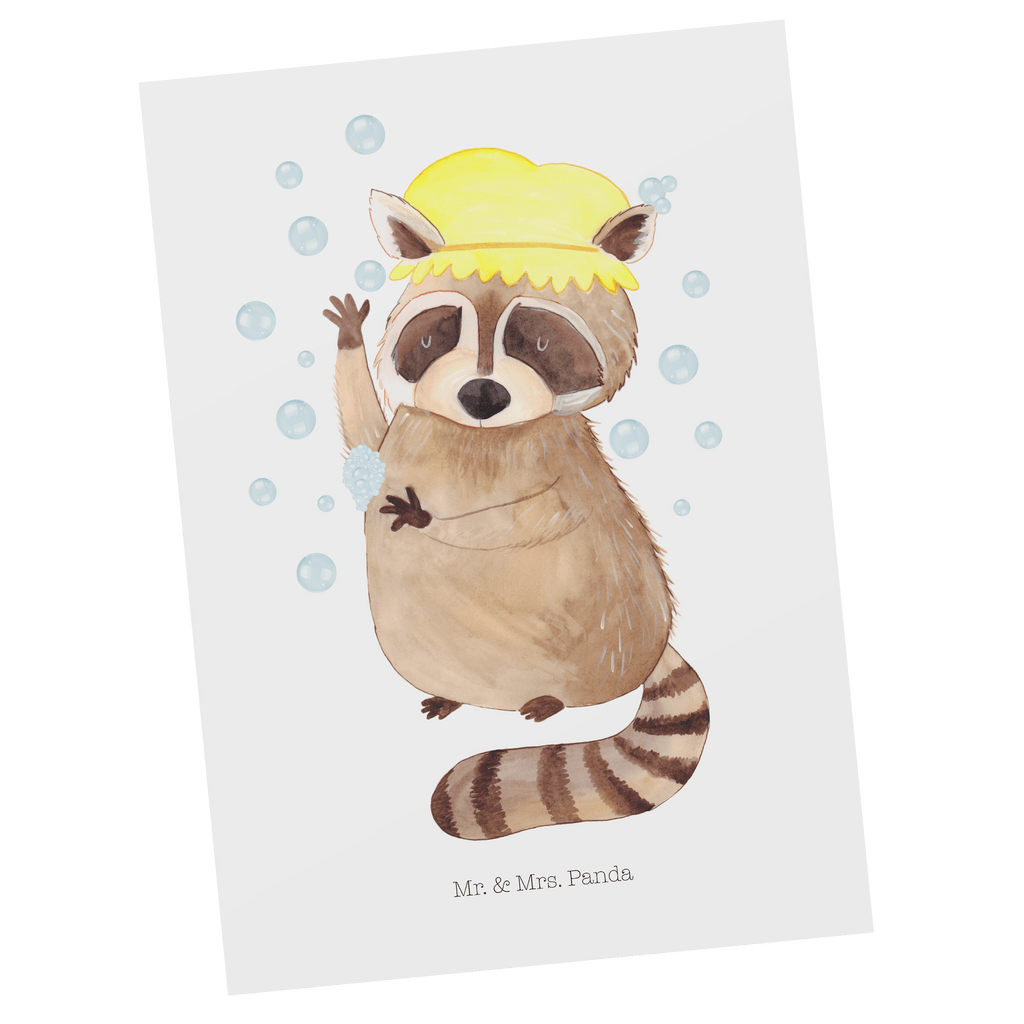 Postkarte Waschbär Postkarte, Karte, Geschenkkarte, Grußkarte, Einladung, Ansichtskarte, Geburtstagskarte, Einladungskarte, Dankeskarte, Ansichtskarten, Einladung Geburtstag, Einladungskarten Geburtstag, Tiermotive, Gute Laune, lustige Sprüche, Tiere, Waschbär, Tagträumen, Plan, Fröhlich, waschen, Seifenblasen