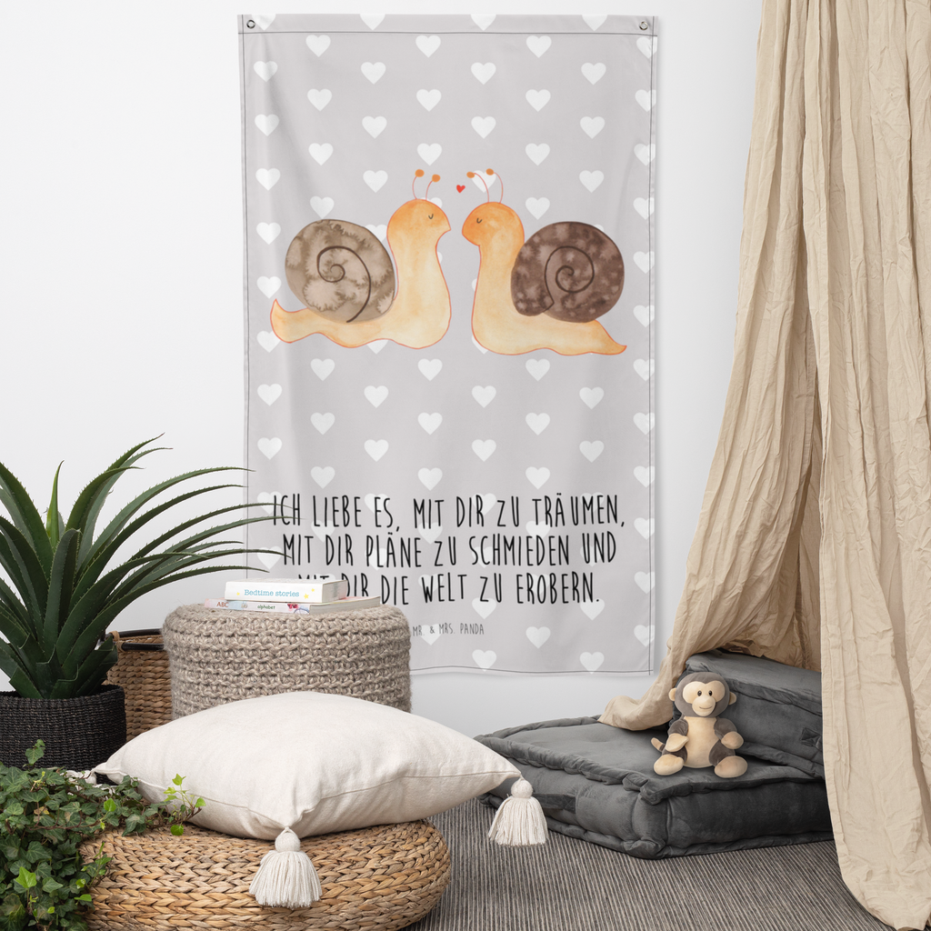 Wandteppich Schnecken Liebe Wandbehang, Dekoration, Boho, Wandteppich, Wandtuch, Wanddeko, Tapisserie, Tapestry, Wandbild, Textil-Kunst, Schmuck-Wandbehang, Wand Deko, Kinderzimmer, Kinderzimmer Wand, Kinderzimmer Deko, Kinderzimmer Wanddeko, Liebe, Partner, Freund, Freundin, Ehemann, Ehefrau, Heiraten, Verlobung, Heiratsantrag, Liebesgeschenk, Jahrestag, Hocheitstag