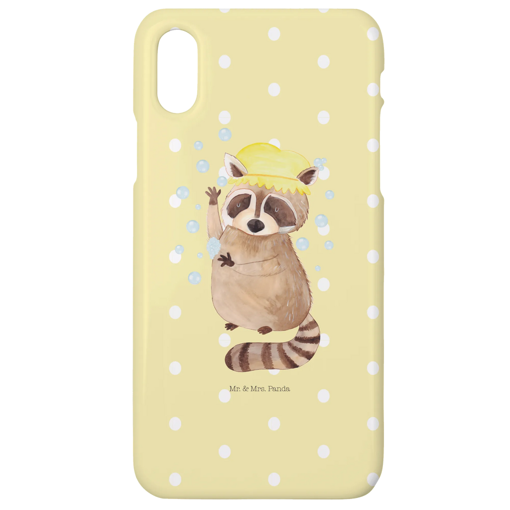 Handyhülle Waschbär Handyhülle, Handycover, Cover, Handy, Hülle, Iphone 10, Iphone X, Tiermotive, Gute Laune, lustige Sprüche, Tiere, Waschbär, Tagträumen, Plan, Fröhlich, waschen, Seifenblasen