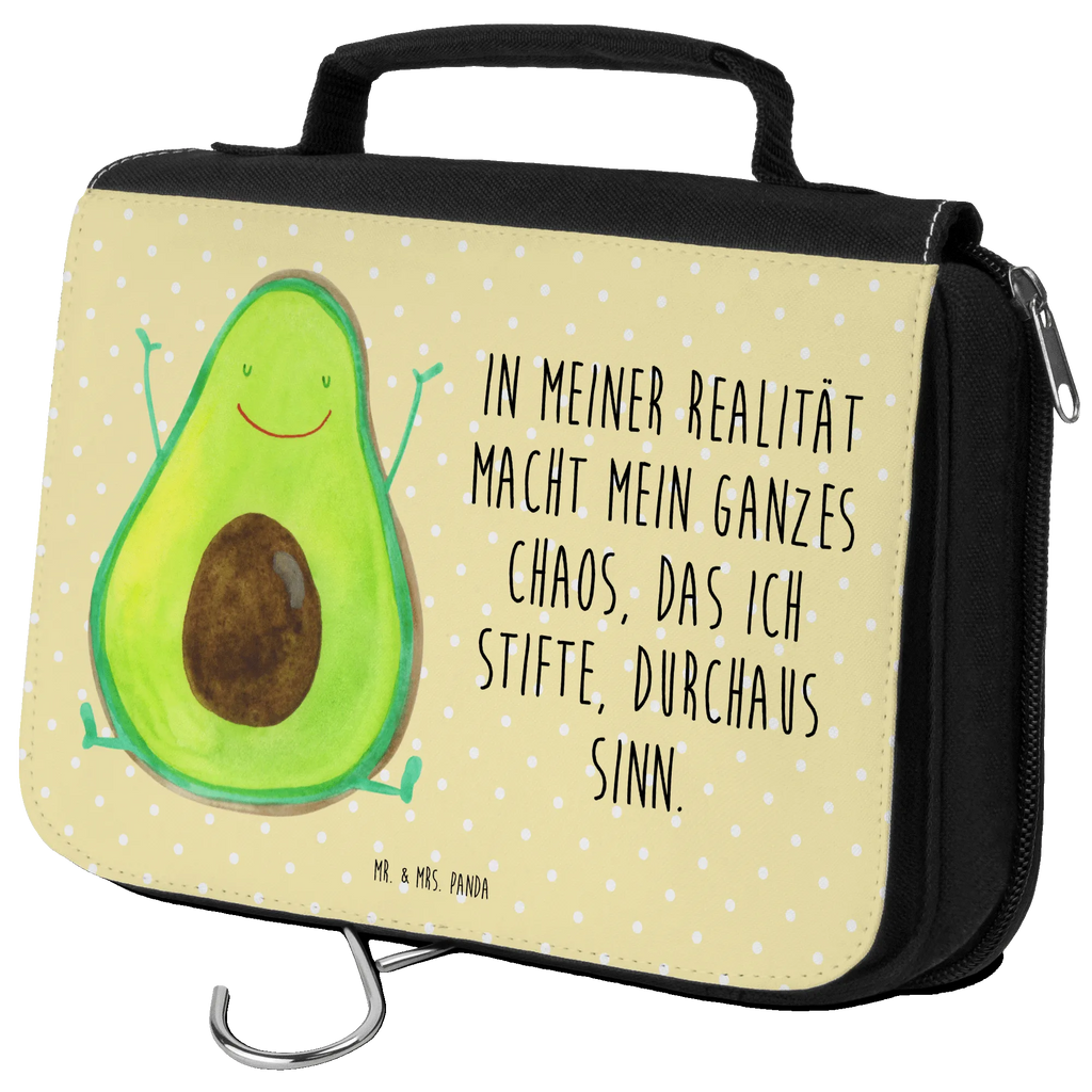 Kulturbeutel Avocado Glücklich Kulturbeutel, Zum Aufhängen, Waschtasche, Kosmetiktasche, Damen, Herren, Aufbewahrungstasche, Schminktasche, Kosmetikbeutel, Organizer, Kulturtasche, Schminkutensil, Avocado, Veggie, Vegan, Gesund, Chaos