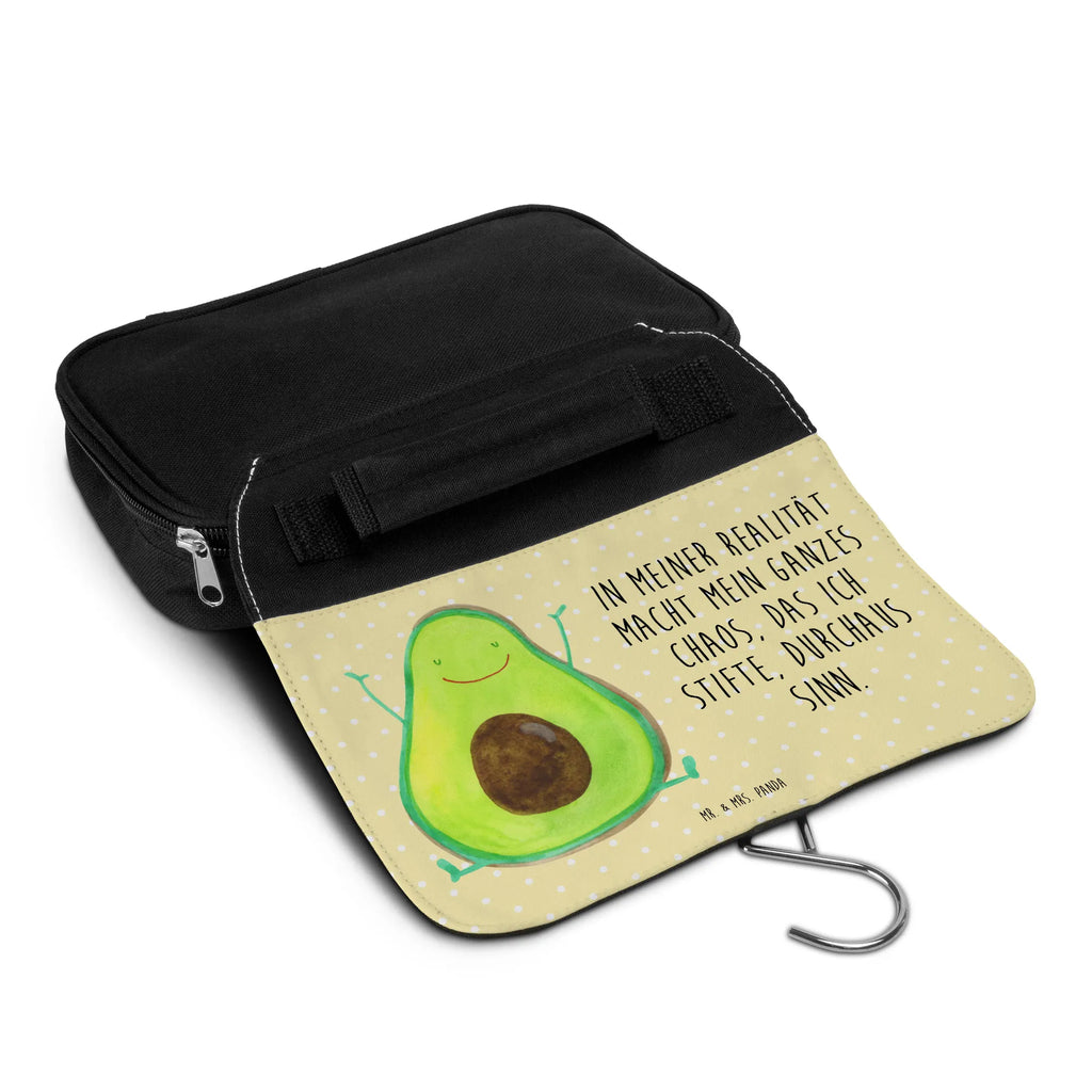 Kulturbeutel Avocado Glücklich Kulturbeutel, Zum Aufhängen, Waschtasche, Kosmetiktasche, Damen, Herren, Aufbewahrungstasche, Schminktasche, Kosmetikbeutel, Organizer, Kulturtasche, Schminkutensil, Avocado, Veggie, Vegan, Gesund, Chaos