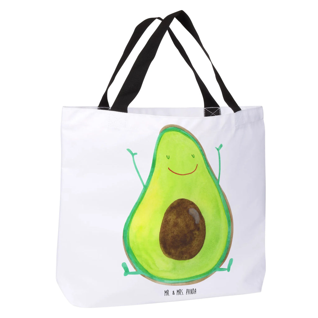 Shopper Avocado Glücklich Beutel, Einkaufstasche, Tasche, Strandtasche, Einkaufsbeutel, Shopper, Schultasche, Freizeittasche, Tragebeutel, Schulbeutel, Alltagstasche, Avocado, Veggie, Vegan, Gesund, Chaos