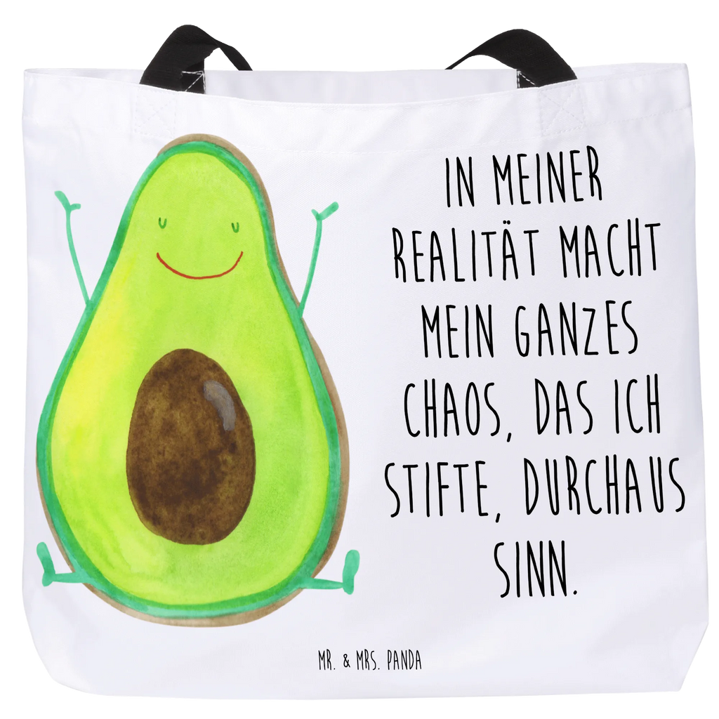 Shopper Avocado Glücklich Beutel, Einkaufstasche, Tasche, Strandtasche, Einkaufsbeutel, Shopper, Schultasche, Freizeittasche, Tragebeutel, Schulbeutel, Alltagstasche, Avocado, Veggie, Vegan, Gesund, Chaos