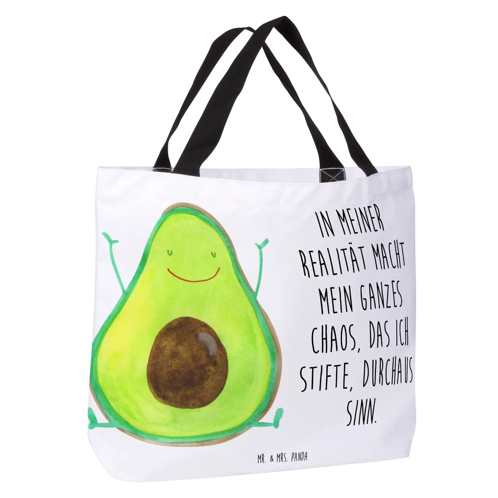 Shopper Avocado Glücklich Beutel, Einkaufstasche, Tasche, Strandtasche, Einkaufsbeutel, Shopper, Schultasche, Freizeittasche, Tragebeutel, Schulbeutel, Alltagstasche, Avocado, Veggie, Vegan, Gesund, Chaos